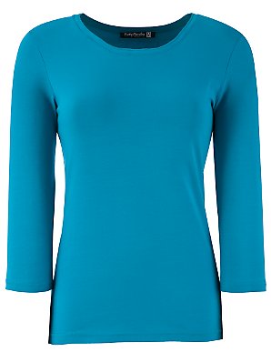 Betty Barclay 3/4 Sleeve Cotton T-shirt, Blue,