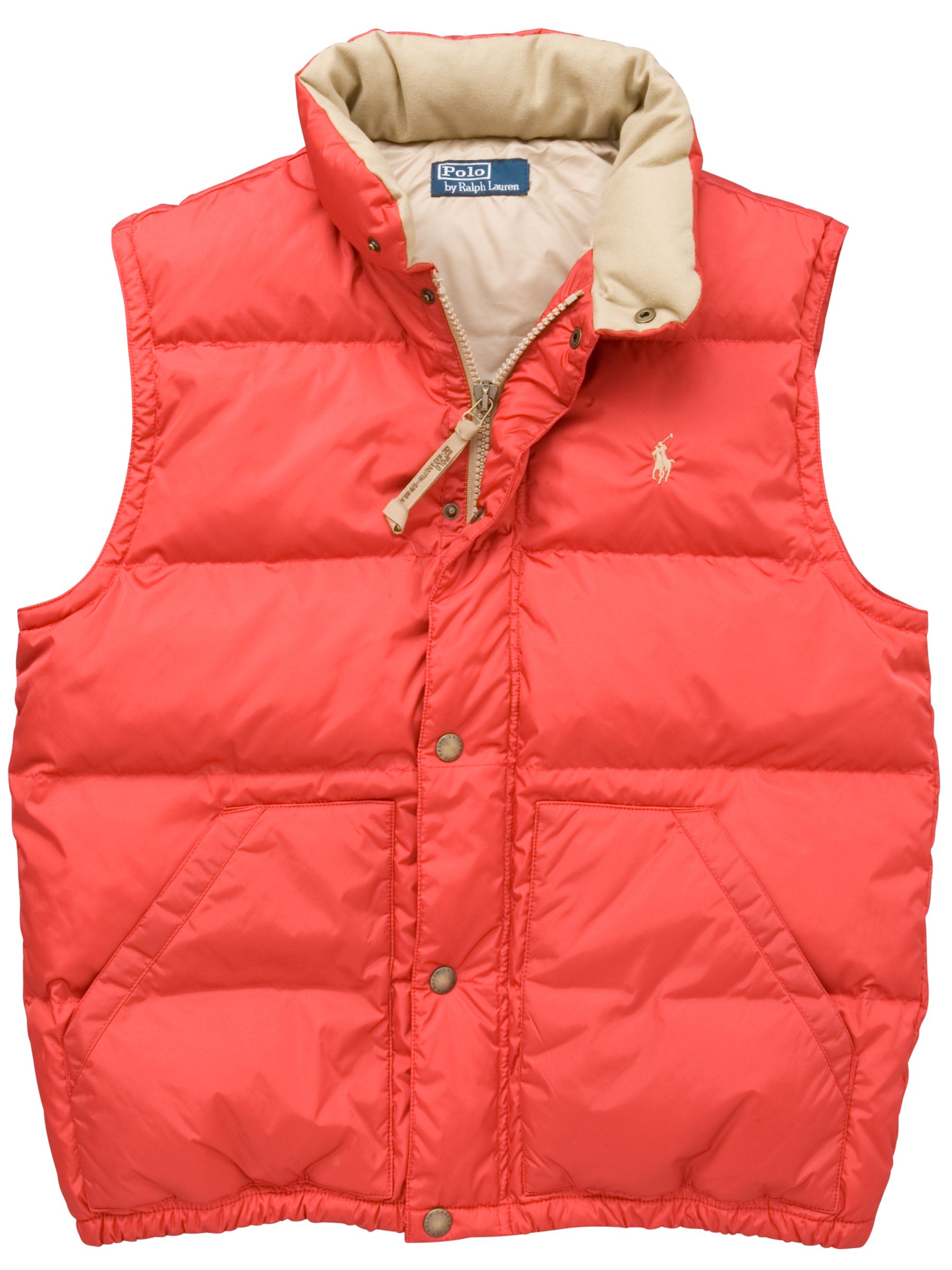 Polo Ralph Lauren Cooper Down Gilet, Red at John Lewis