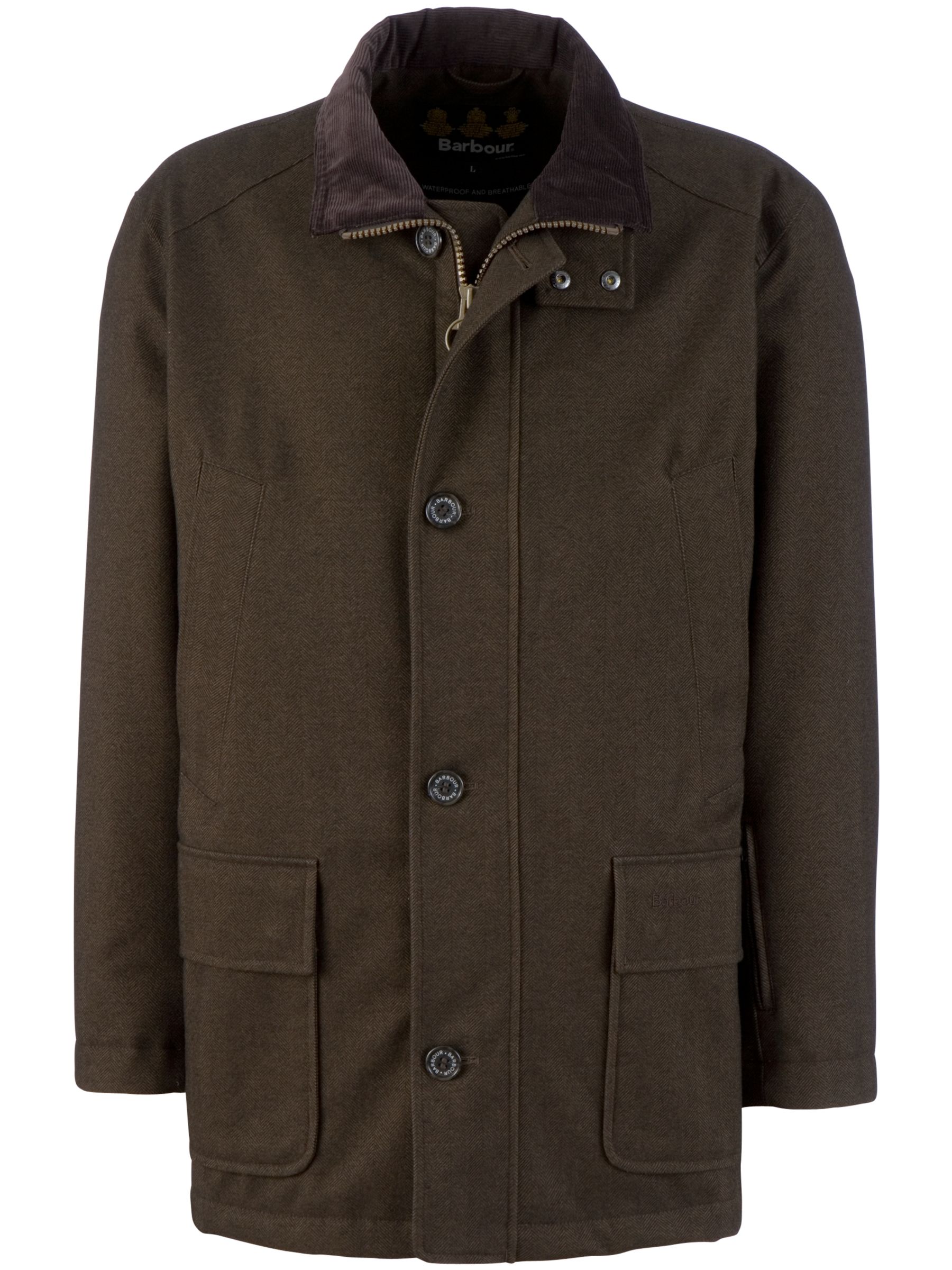 Barbour Challenger Waterproof Jacket, Olive at JohnLewis