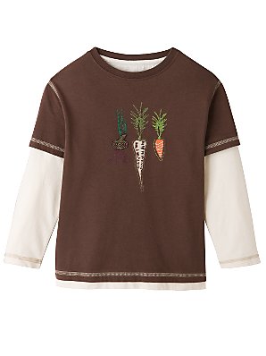 John Lewis Boy Veggie Long-Sleeved T-Shirt,
