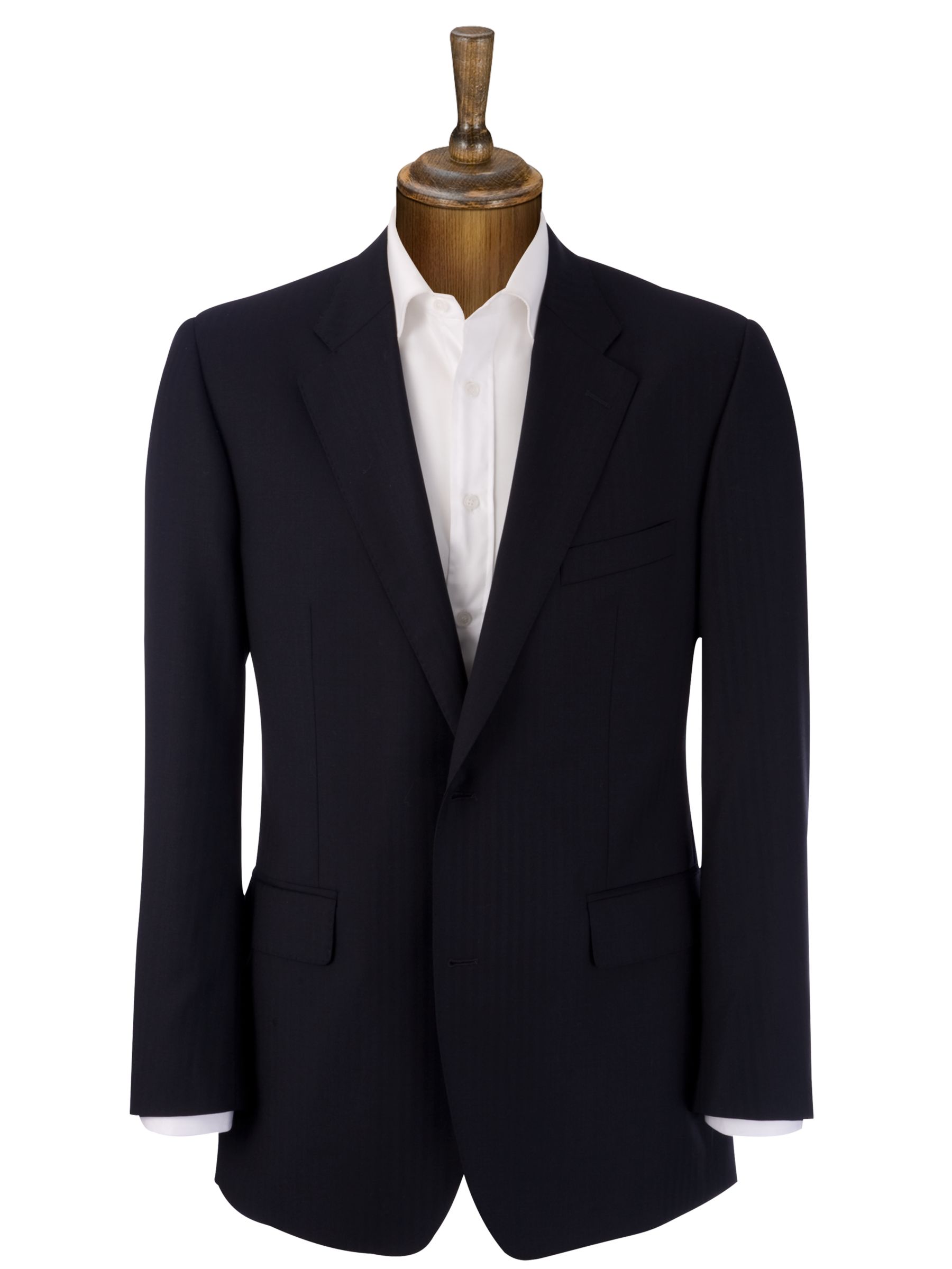 Jaeger Herringbone Suit Jacket, Navy at John Lewis