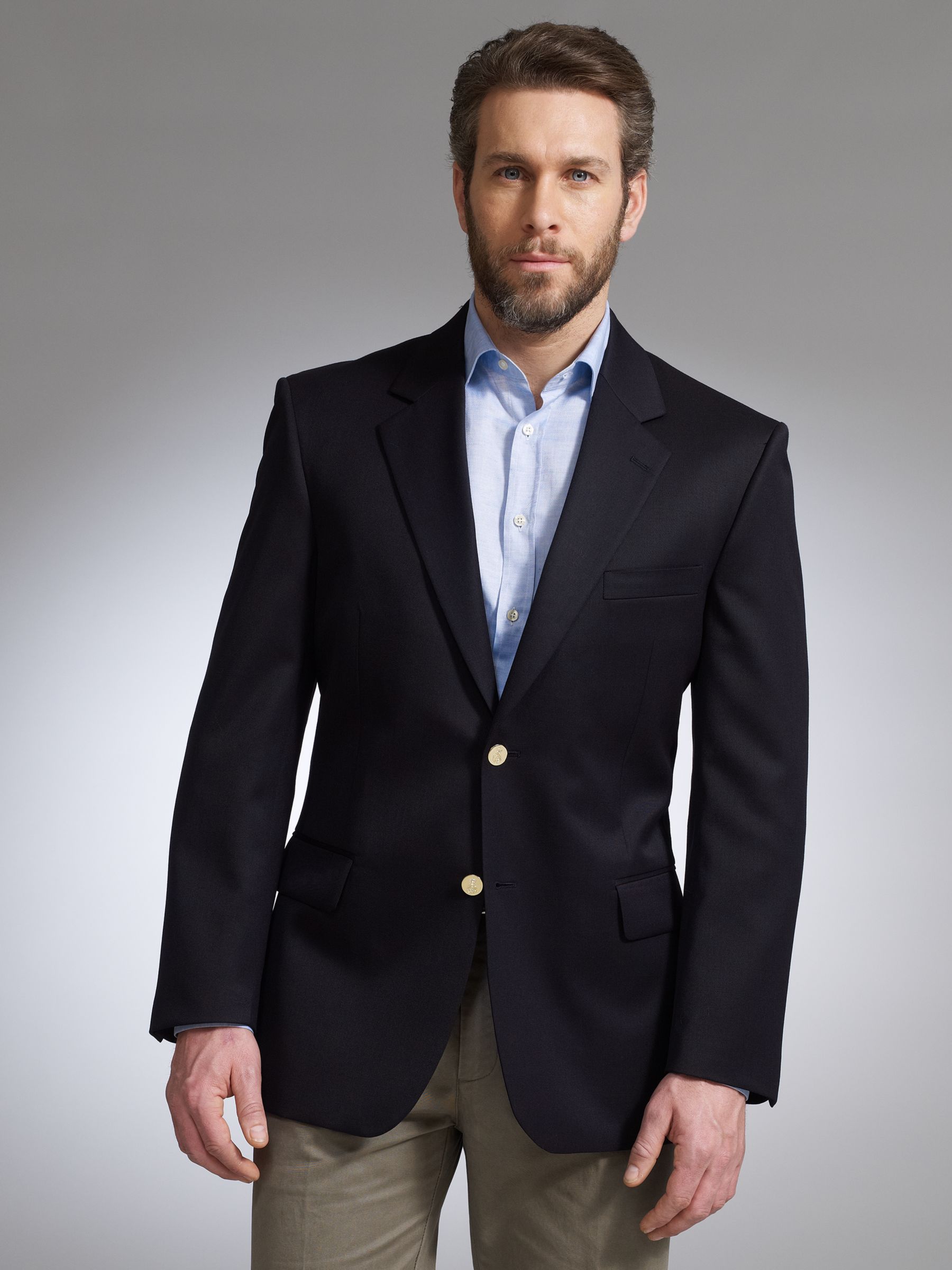 John Lewis Classic Wool Blazer, Navy at John Lewis