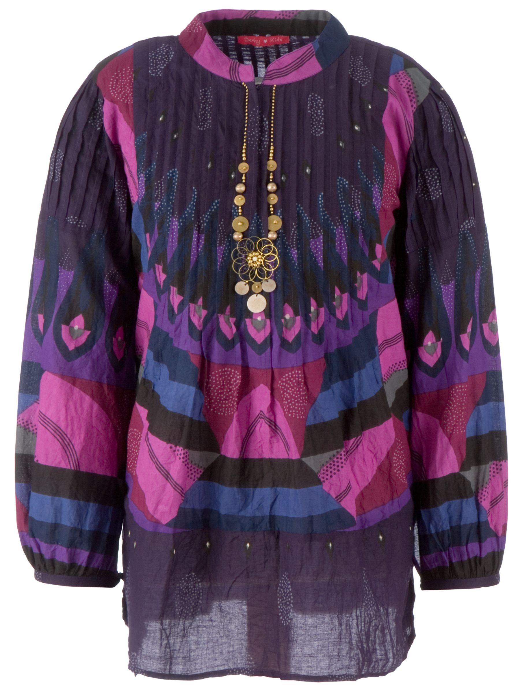 Printed Blouse, Purple, 8-10