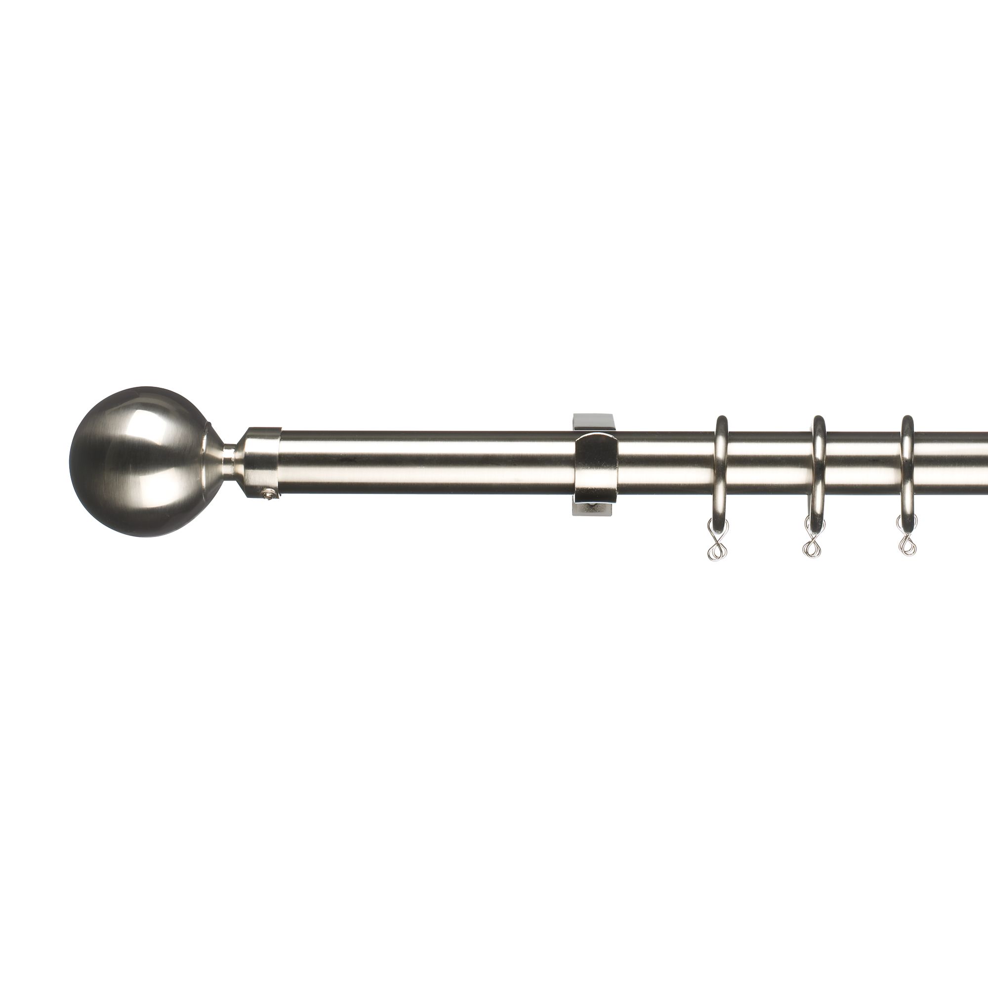 John Lewis Extendable Curtain Pole Kit, Polished