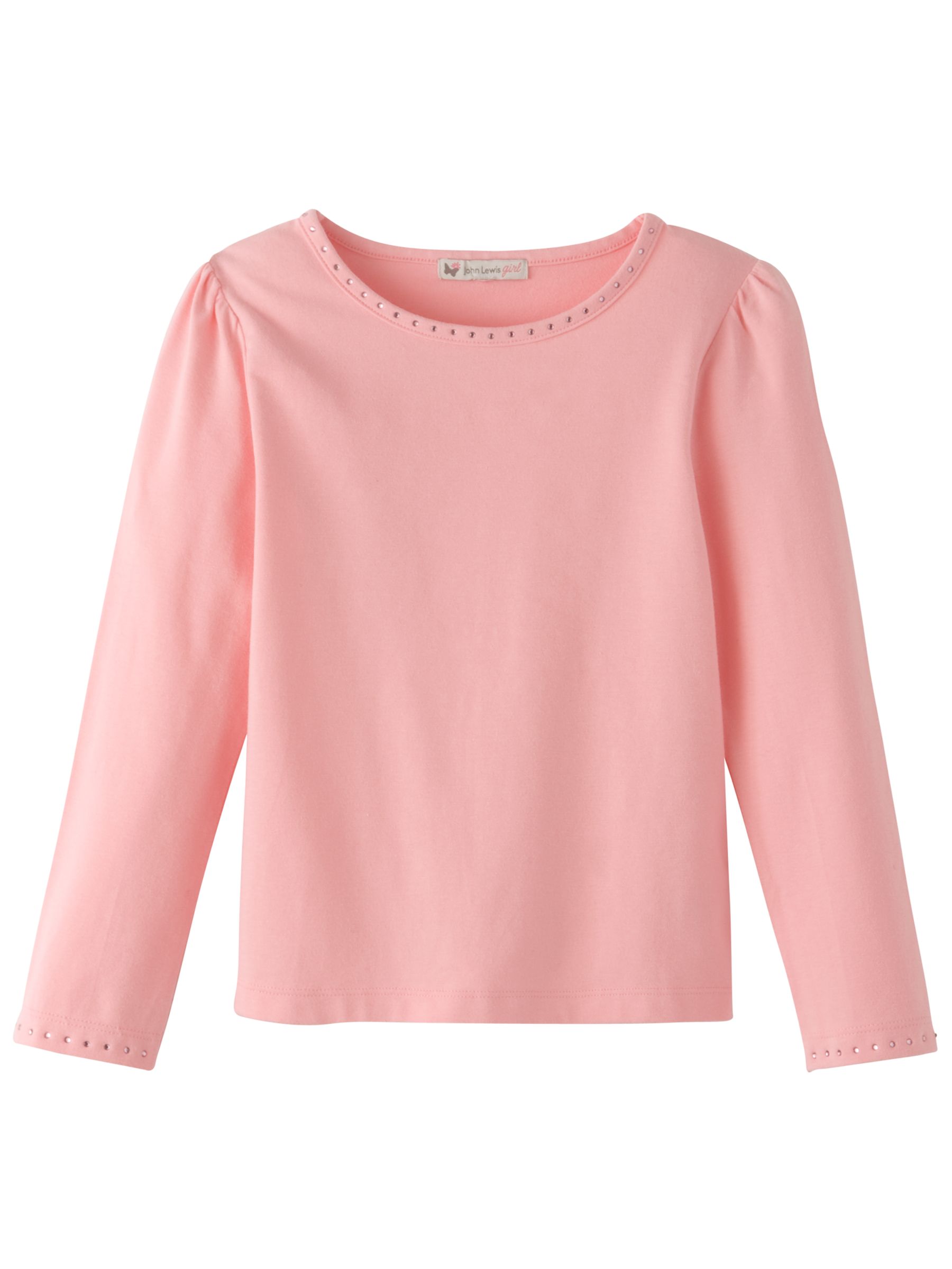 John Lewis Girl Cynthia T-Shirt, Pink, 12