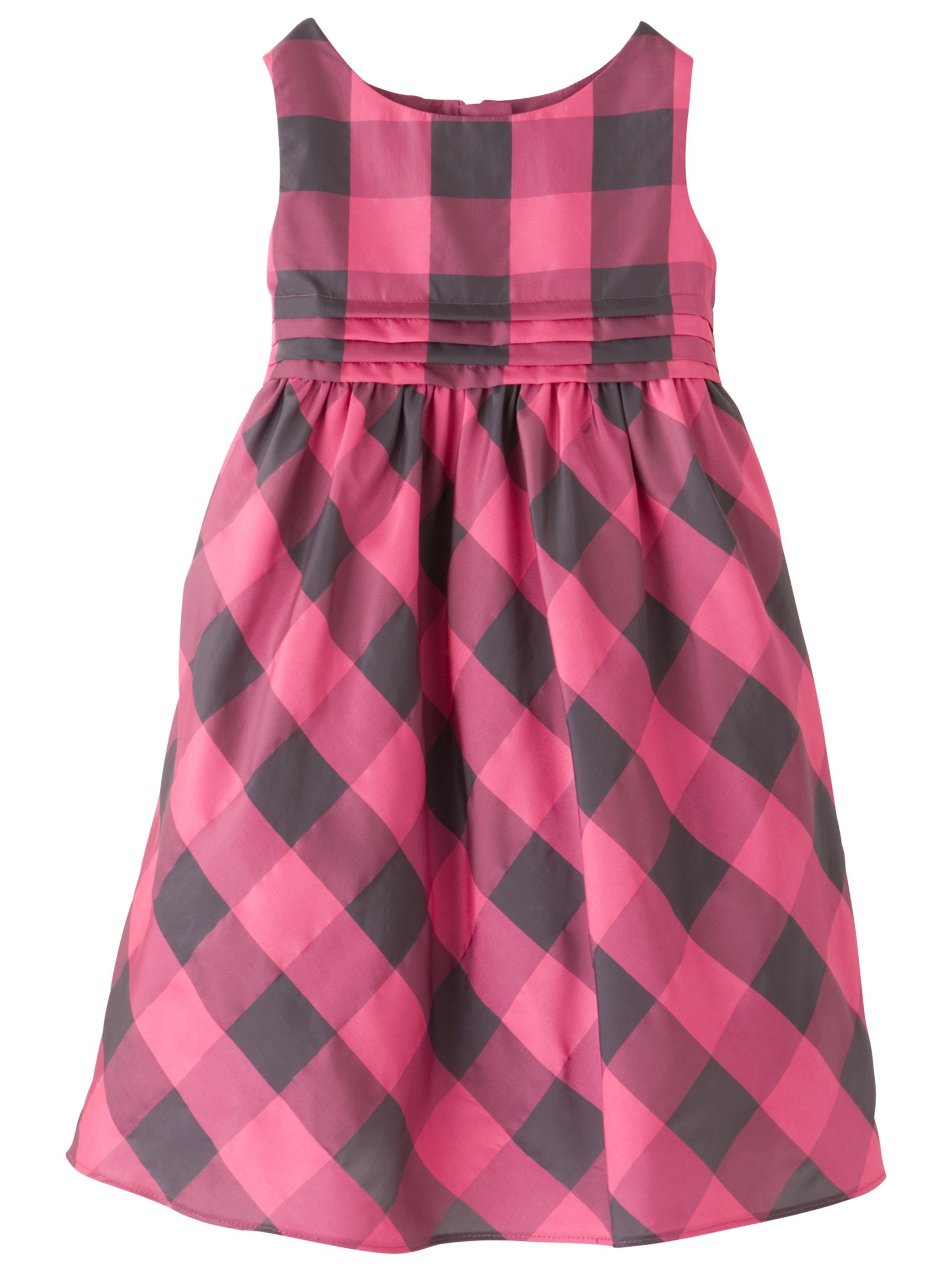 John Lewis Girl Check Dress Pink 9