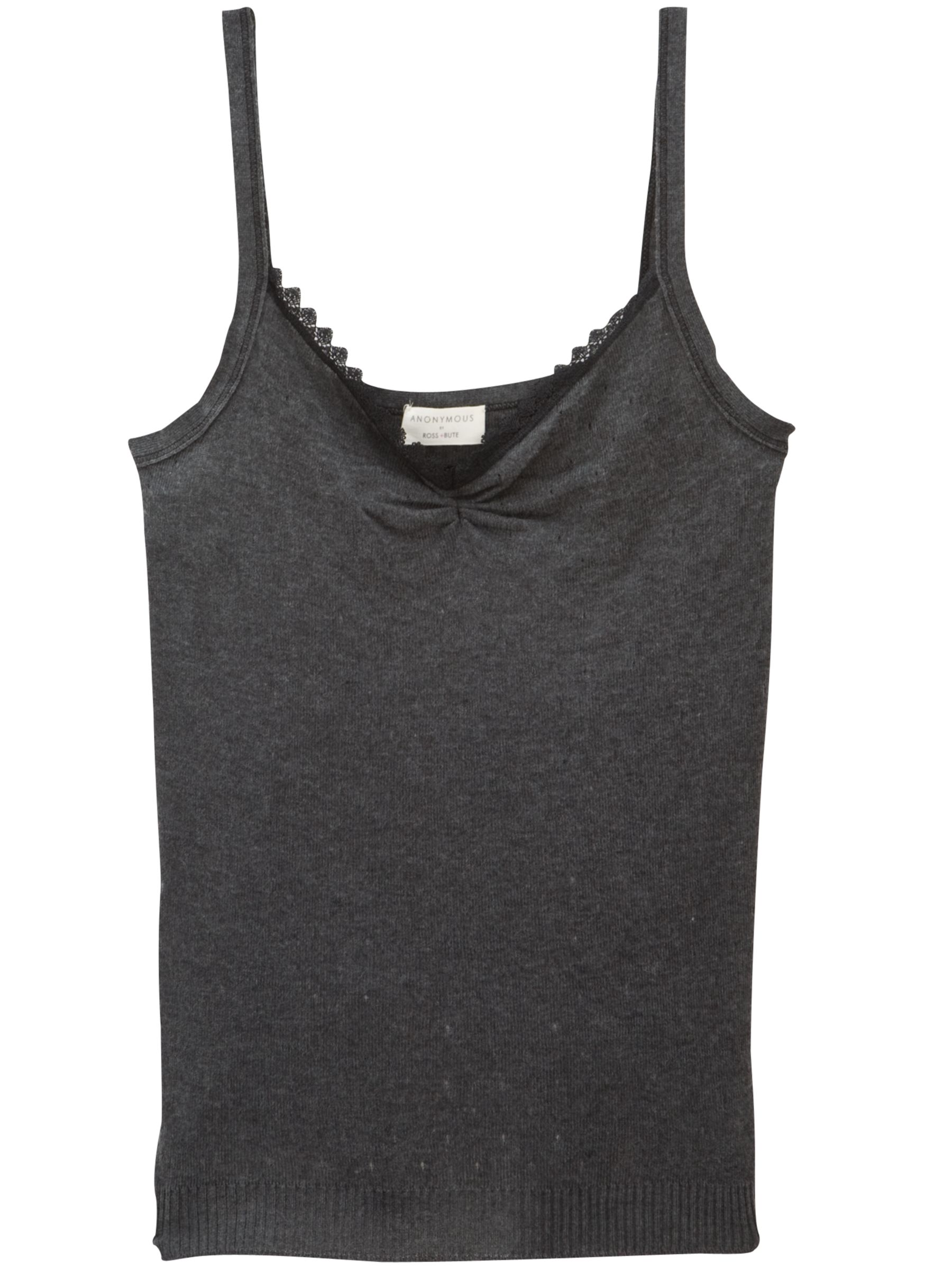 Anonymous by Ross Bute Lace Trim Camisole Charcoal Large