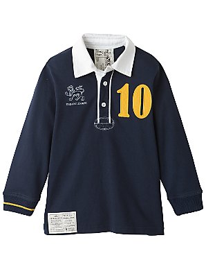 Joules Scramble Rugby Shirt, Navy, 7