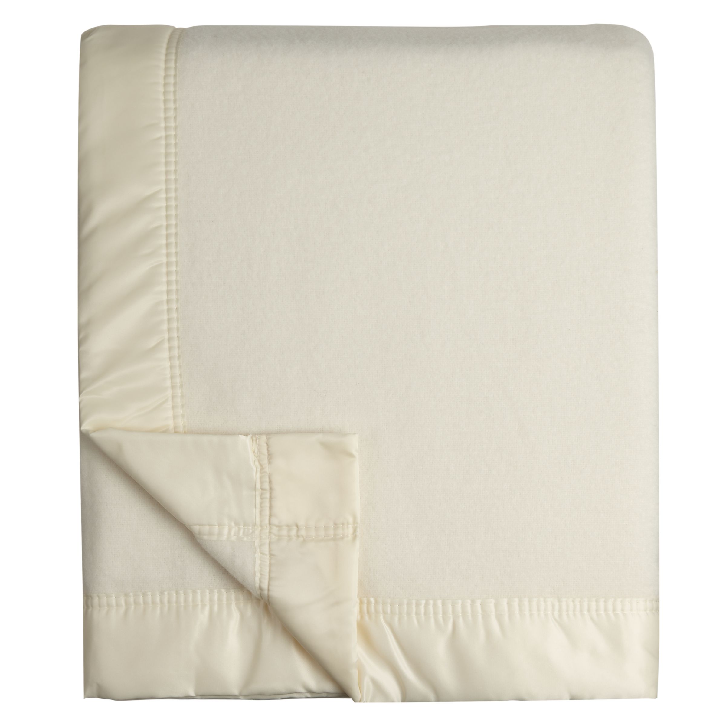 John Lewis Super Merino Blanket, White, W185 x