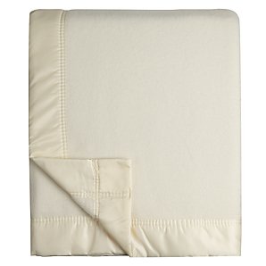 John Lewis Super Merino Blanket, White, W255 x