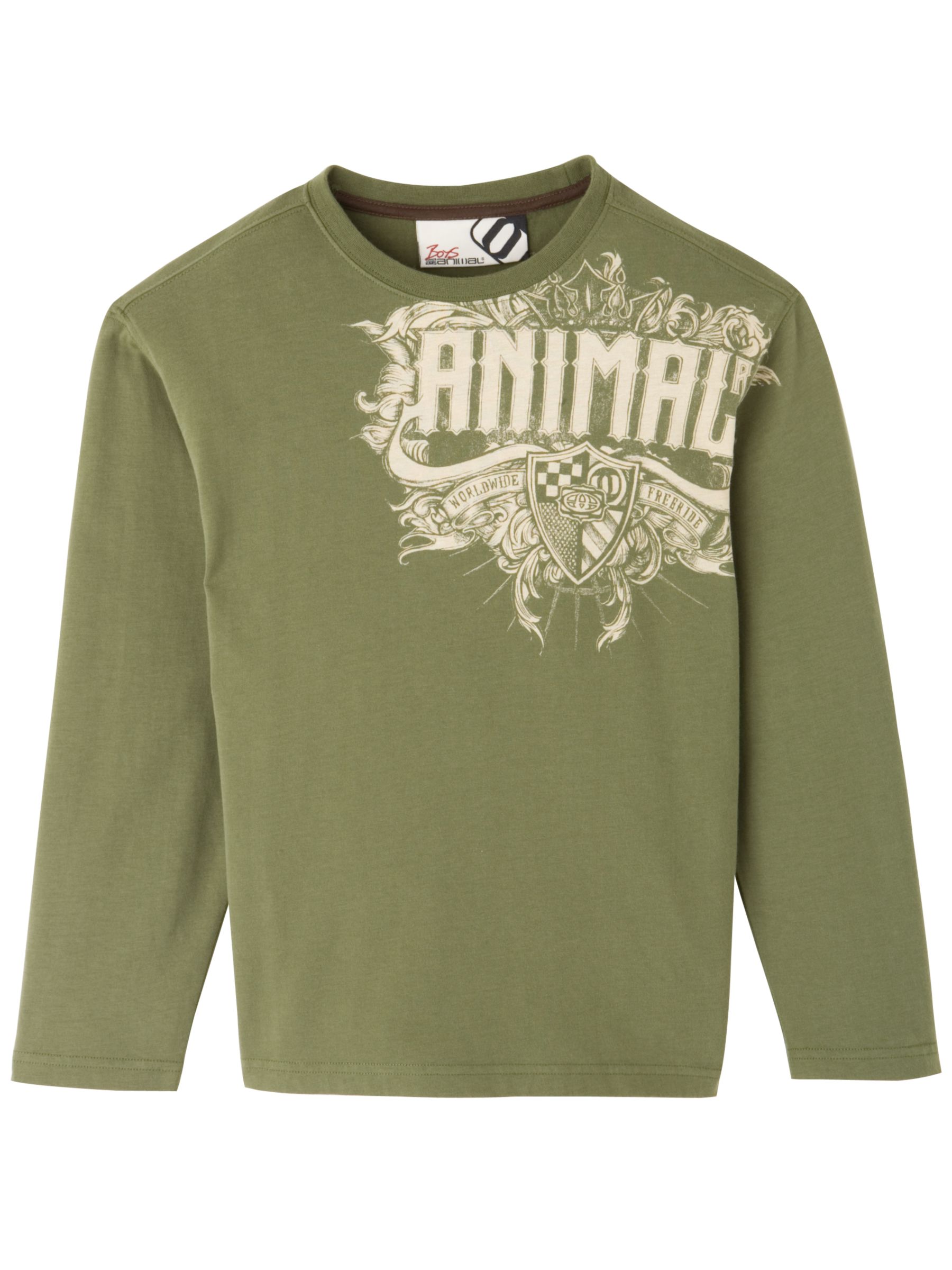 Animal Long Sleeve T Shirt Green S