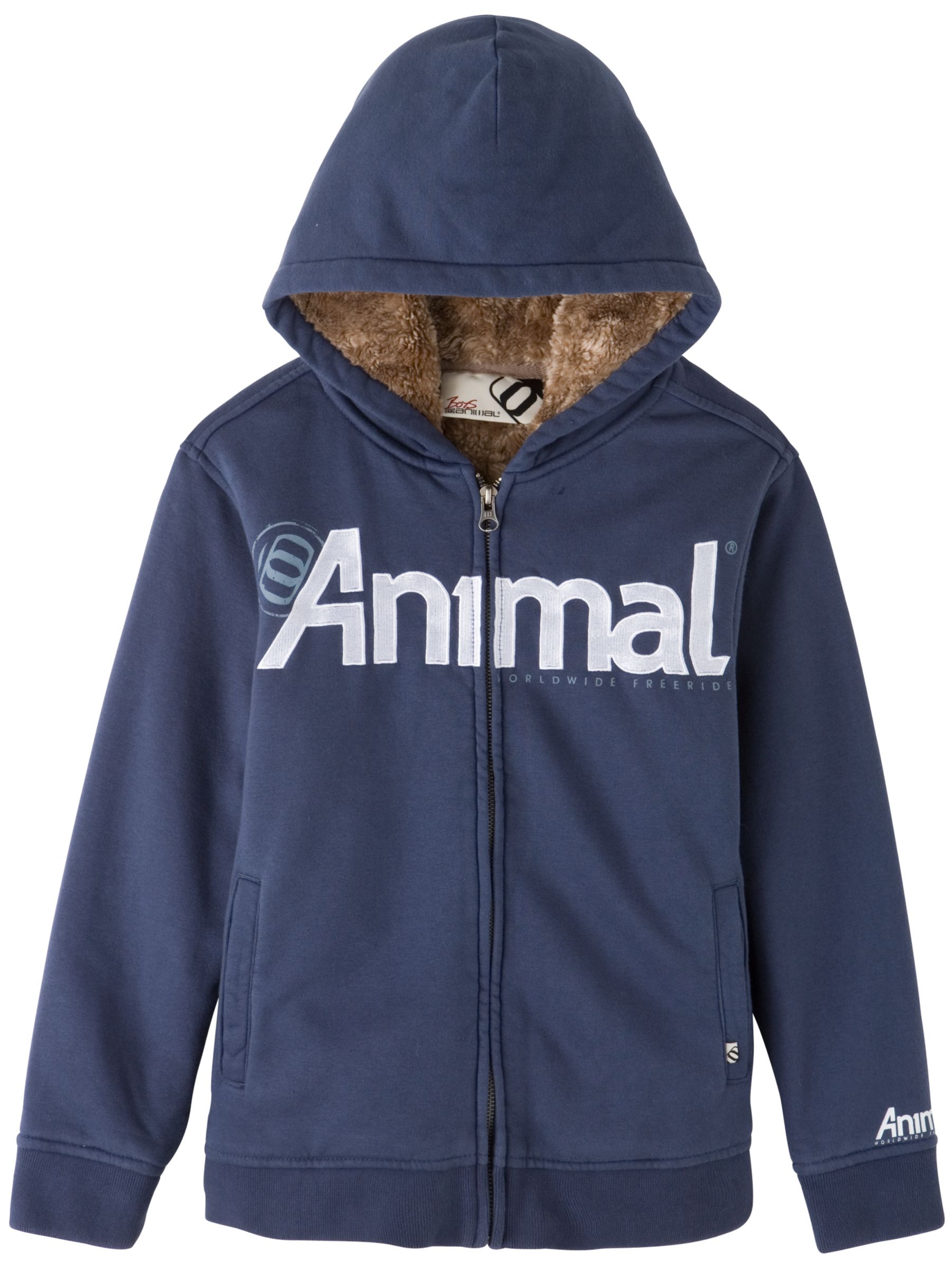 Animal Zip Hoodie Blue S