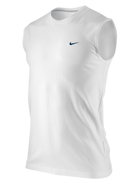 Nike Sleeveless Crew Neck T-Shirt, White