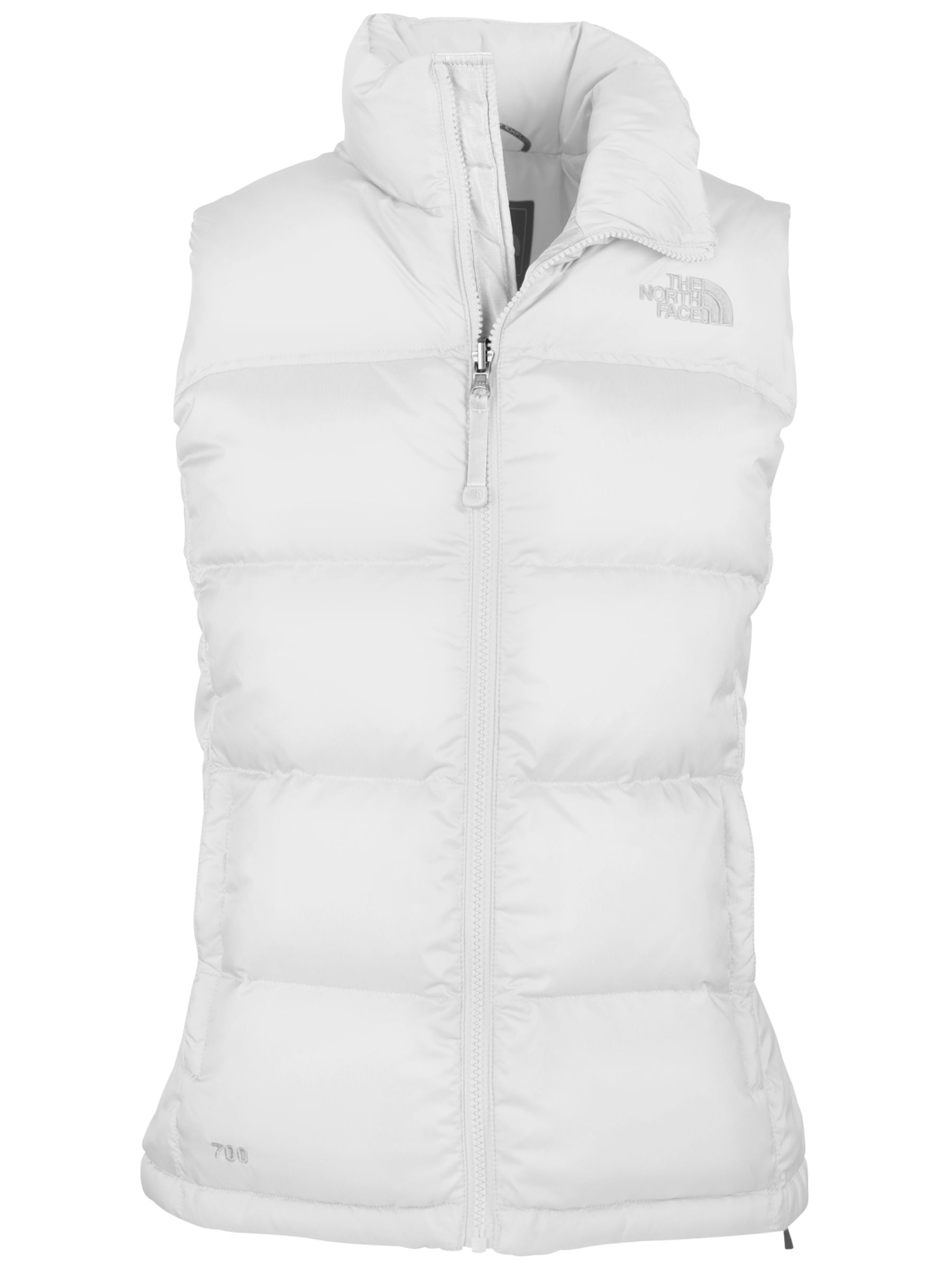 The North Face Womens Nuptse Down Vest, White, S