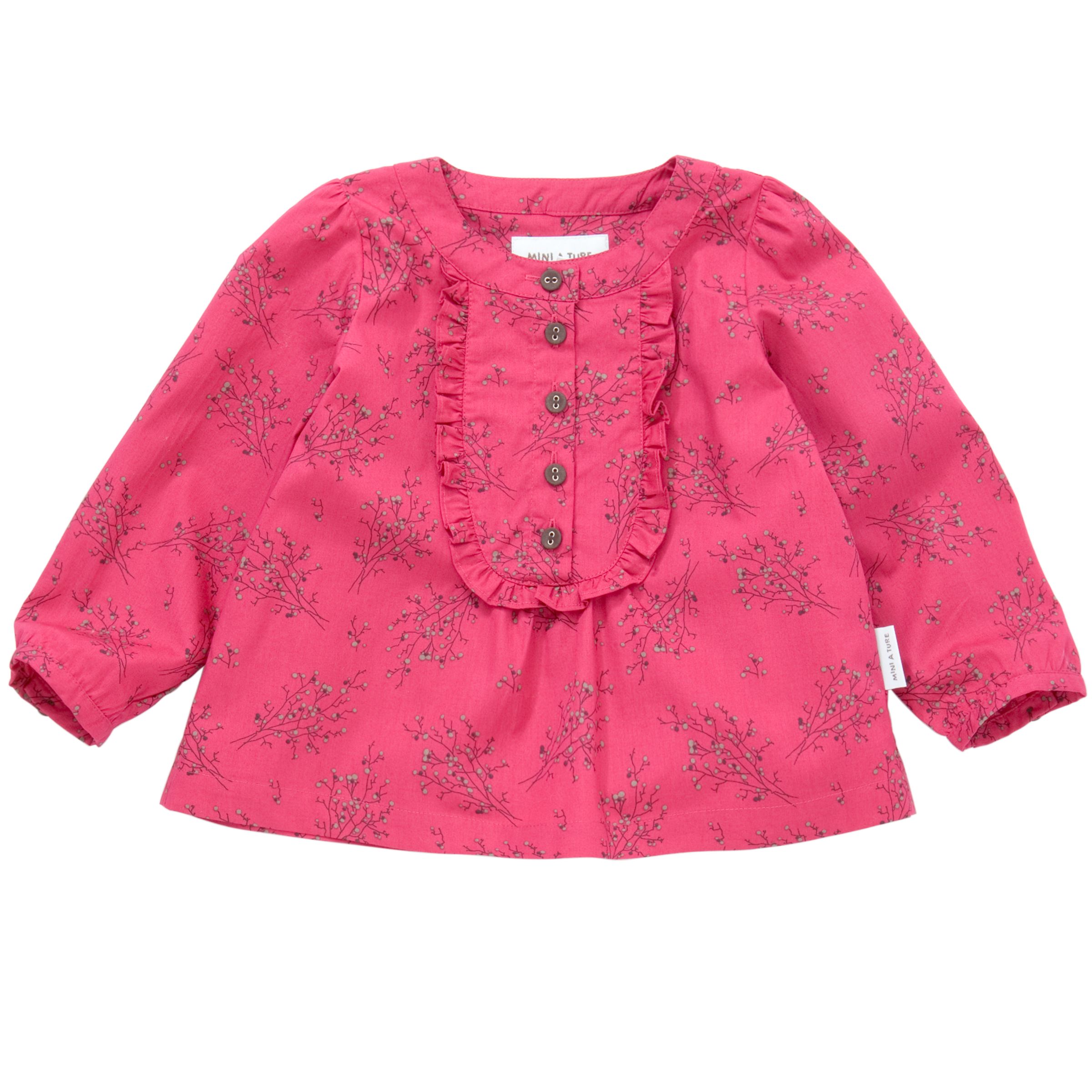 Mini A Ture Tree Design Blouse, Pink, 9-12 months