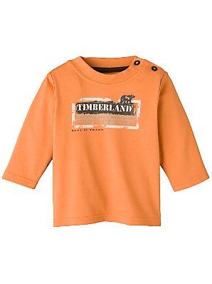 Branded Long Sleeved T-Shirt, Orange,