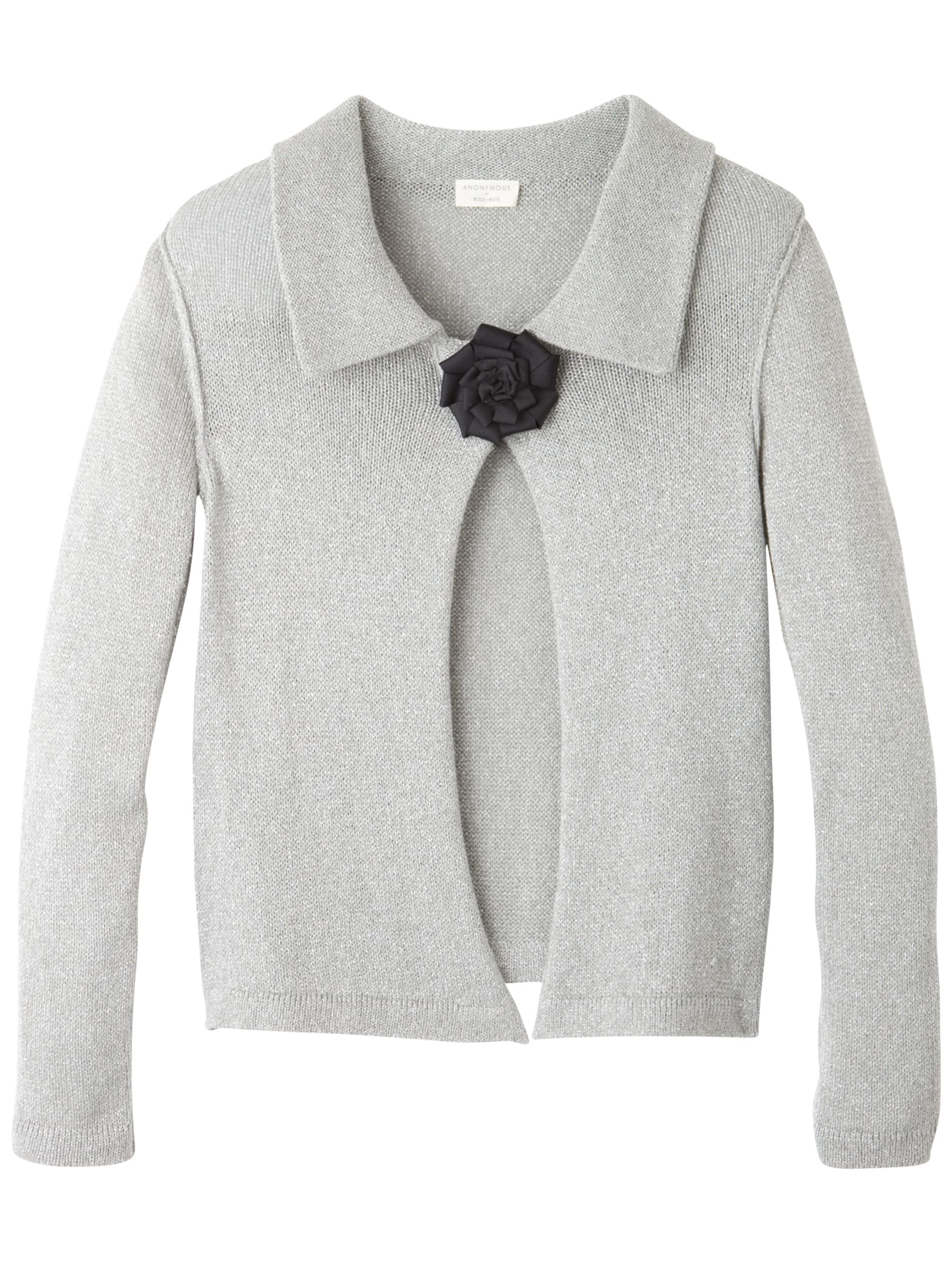 Anonymous by Ross Bute Metallic Cardigan Silver S