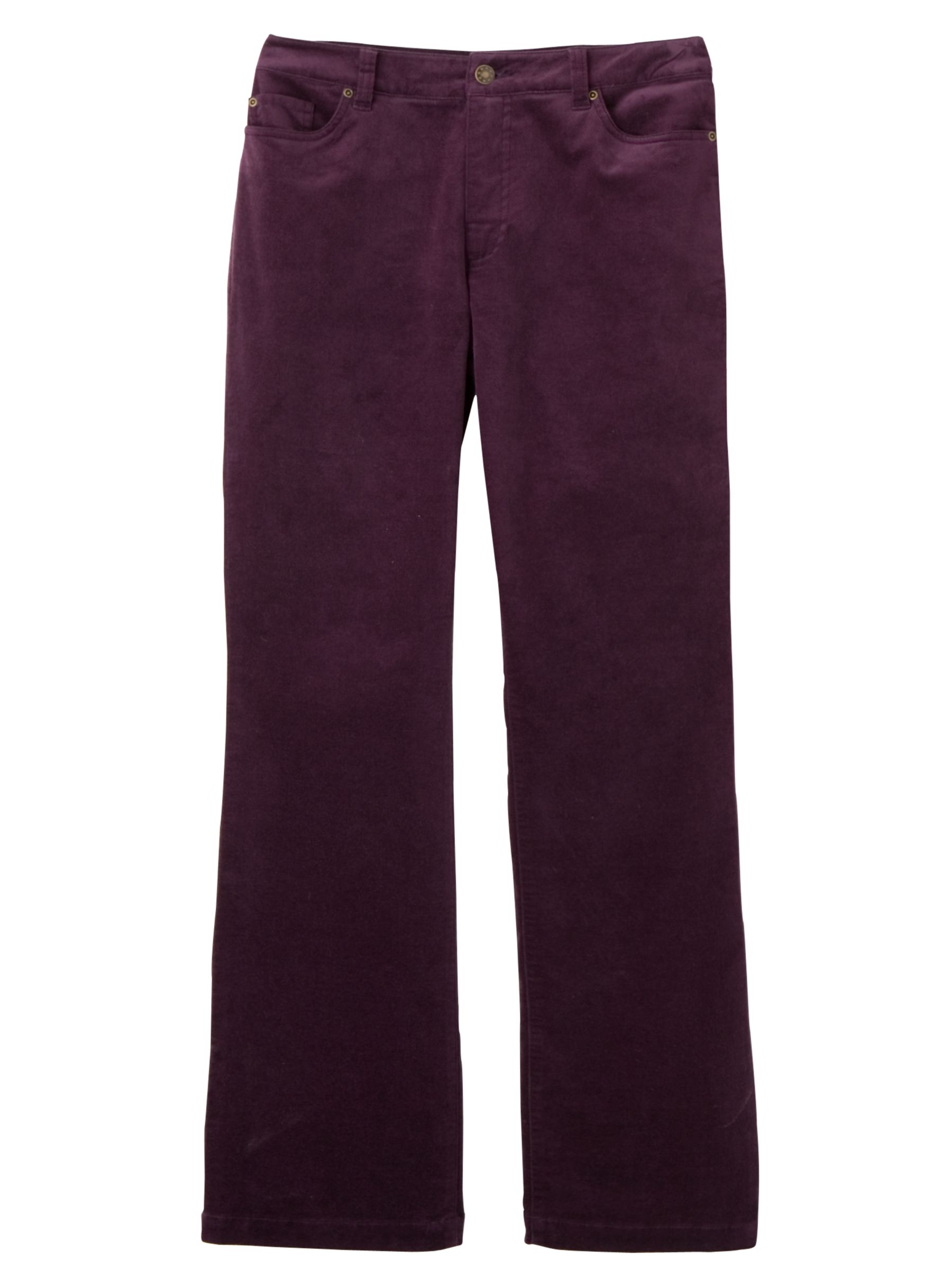 John Lewis Women Michelle Velvet Trousers Blackcurrant Size 12