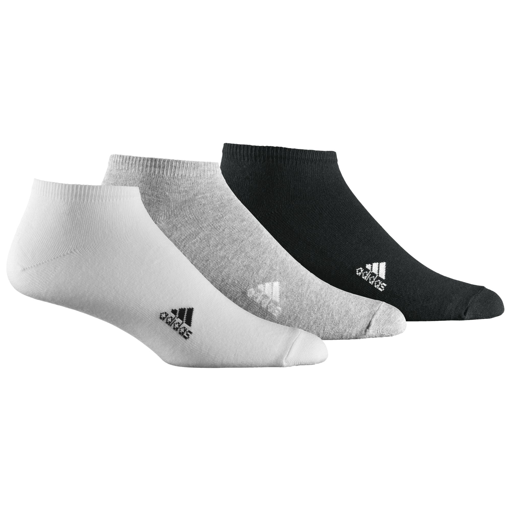 Adidas Liner Socks, 3 Pair Pack, Assorted Colours, M