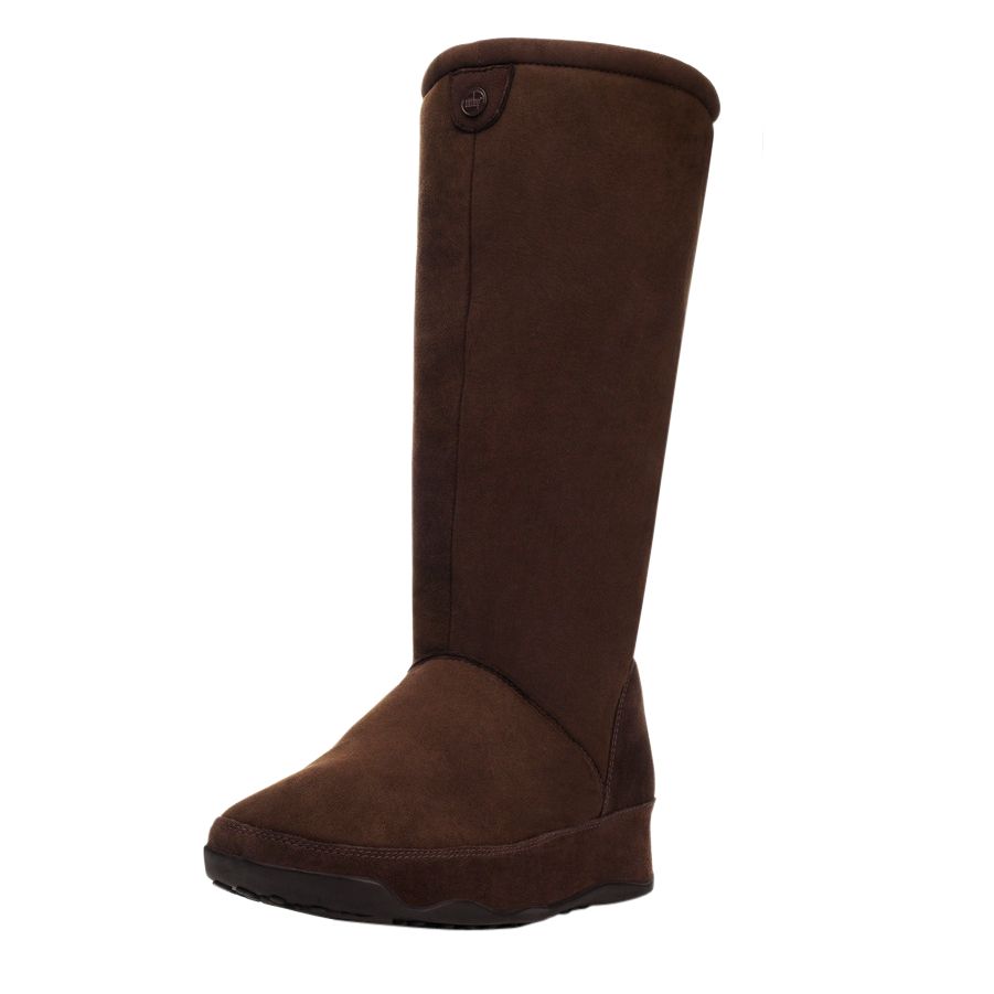 Fitflop Inuk Sheepskin Boots, Chocolate, 6