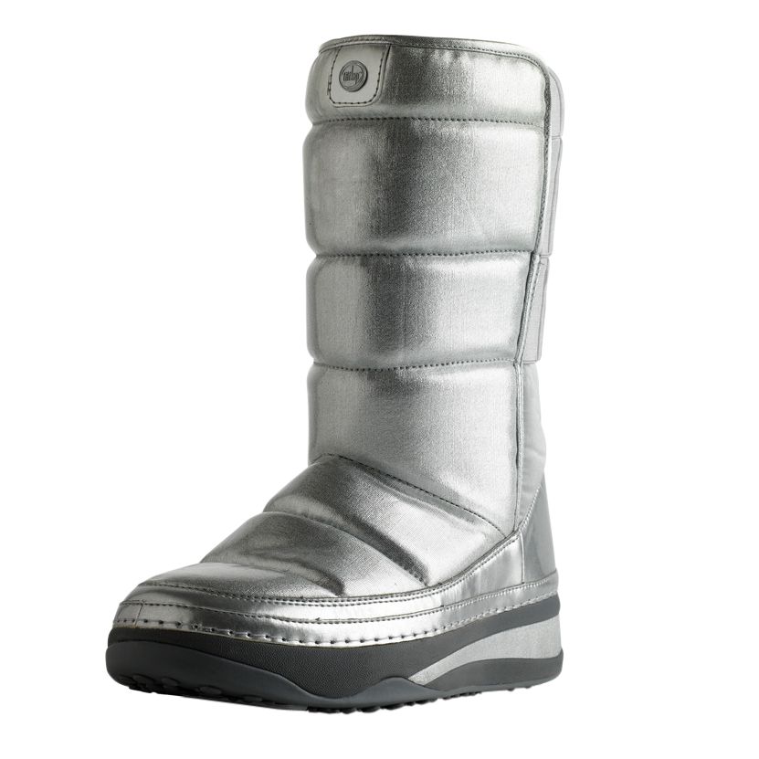 Fitflop Snugger Boots, Silver, 4