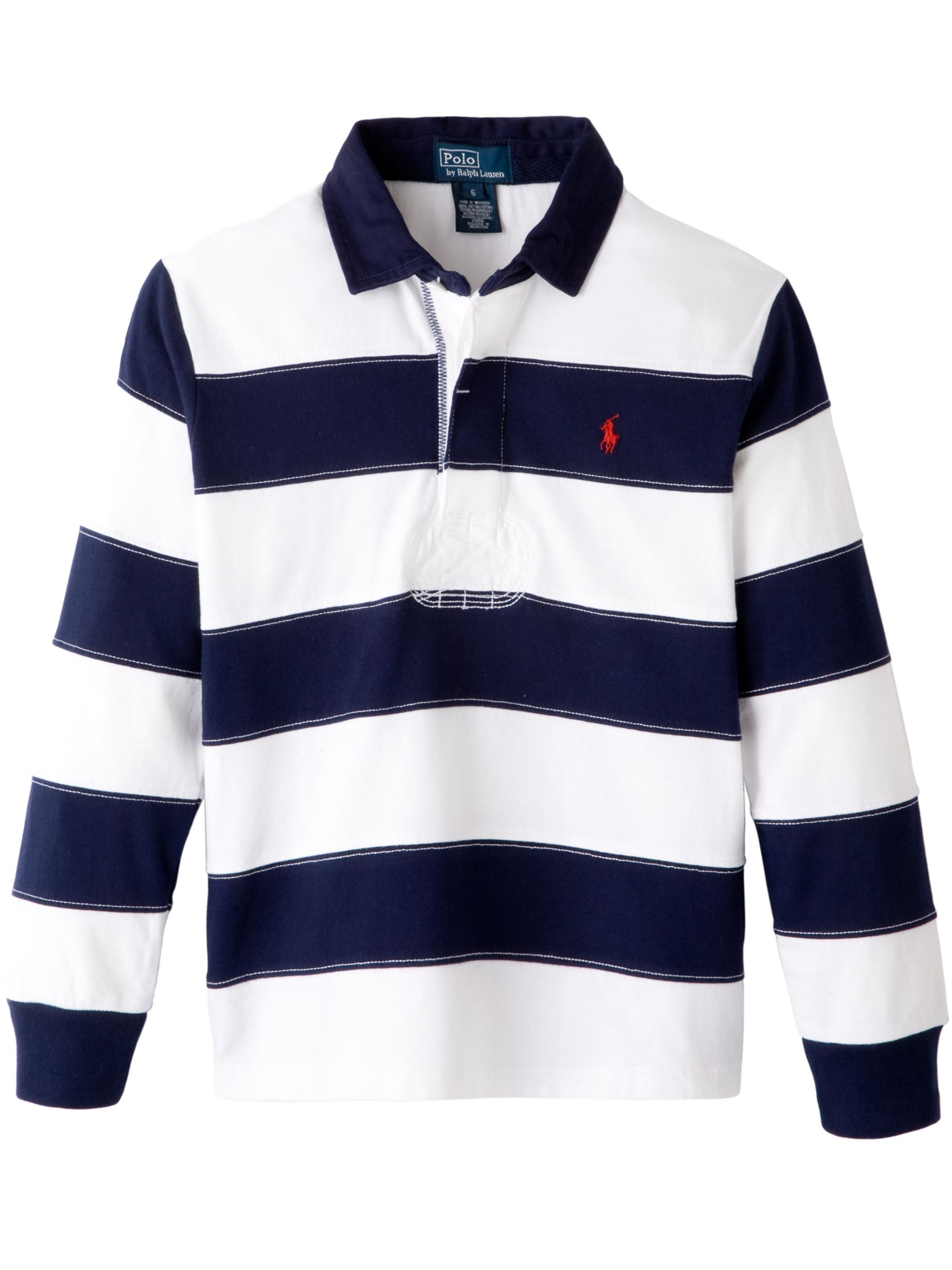 Polo Ralph Lauren Rugby Shirt, Blue / White,