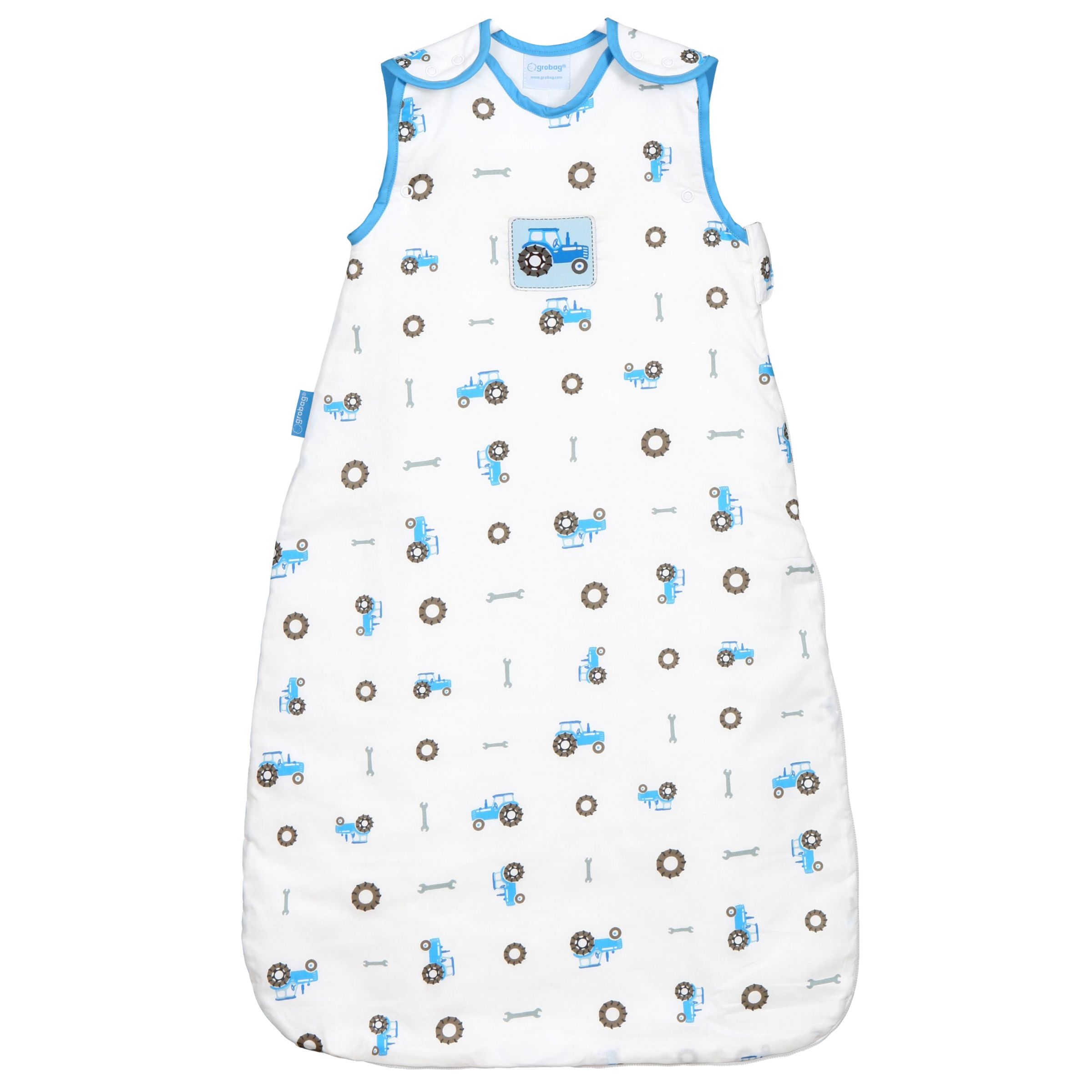 Grobag Tractor Print Baby Sleeping Bag, Blue, 1