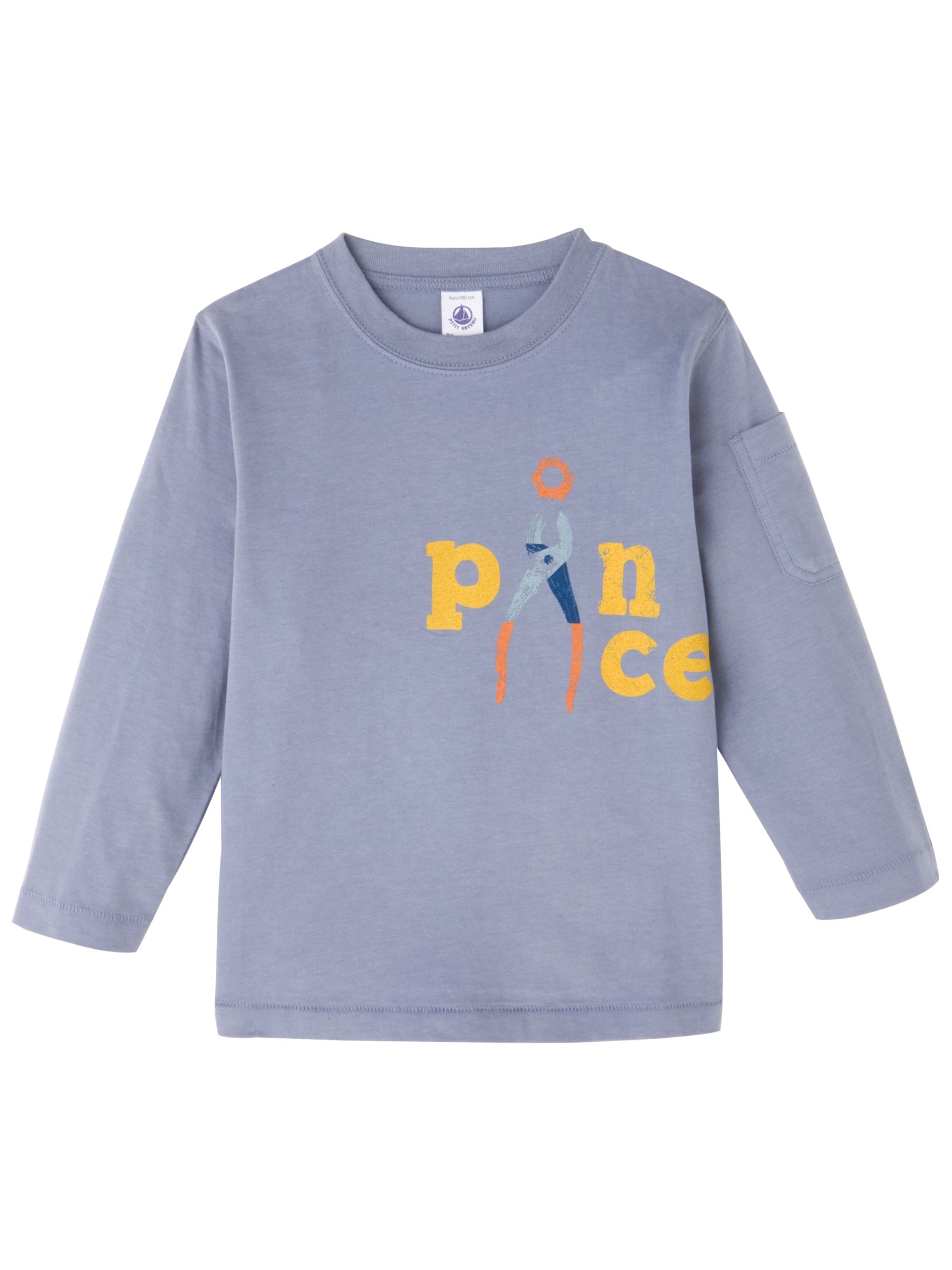 Long Sleeve T-Shirt, Blue, 8 Years