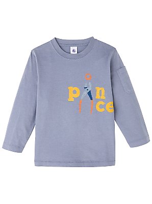 Petit Bateau Long Sleeve T-Shirt, Blue, 8 Years