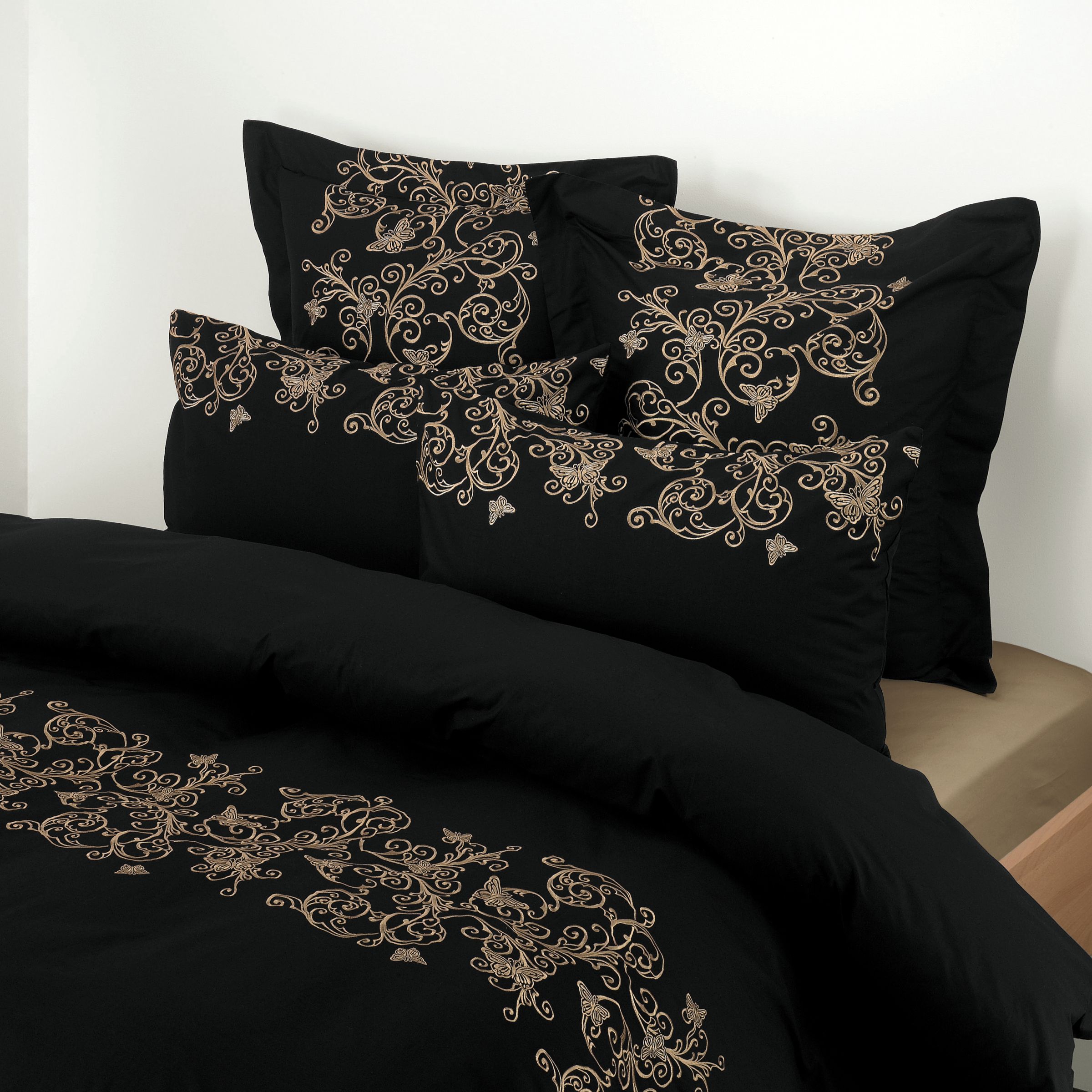 Glamour Butterfly Duvet Cover, Black