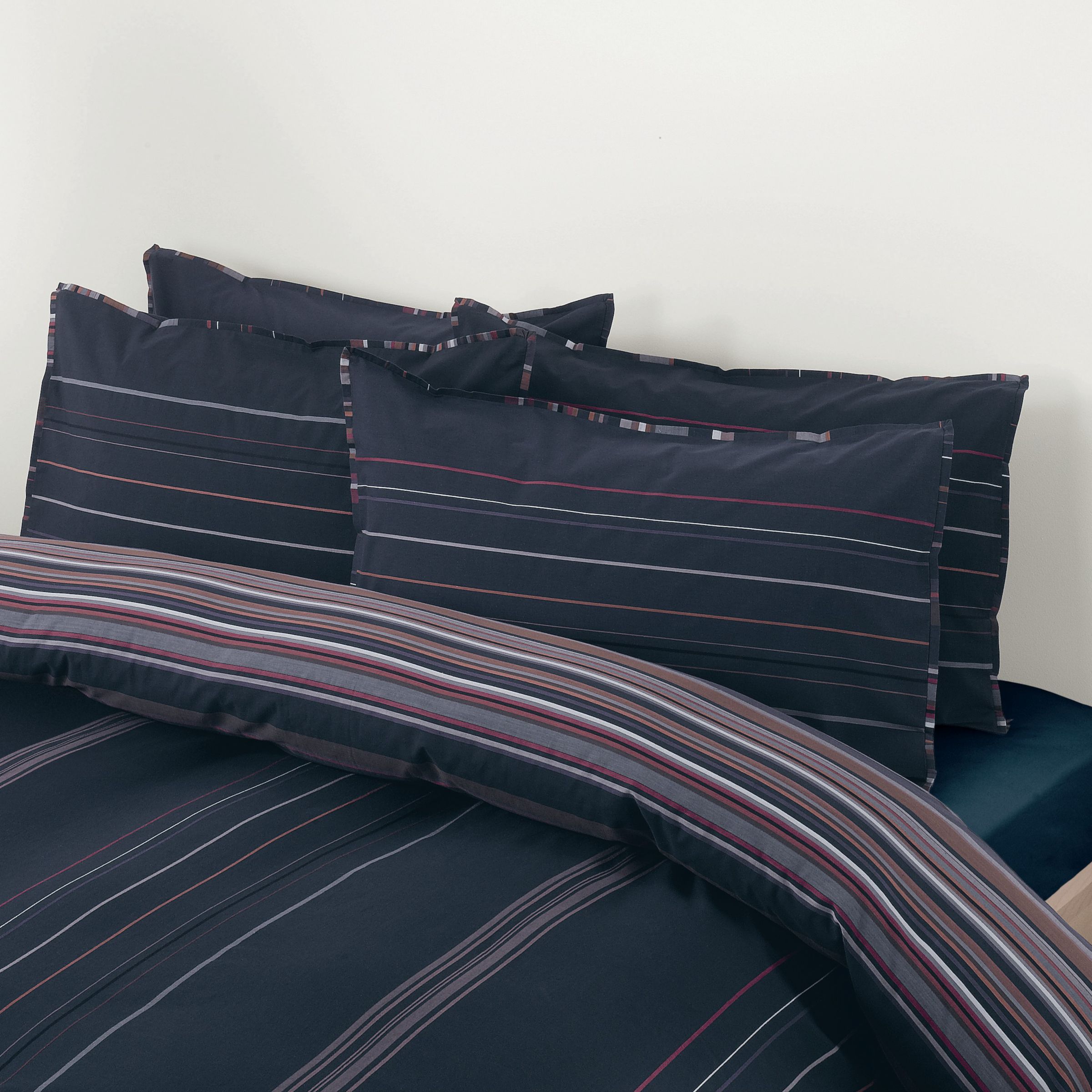 John Lewis Burlington Stripe Duvet Cover, Navy,