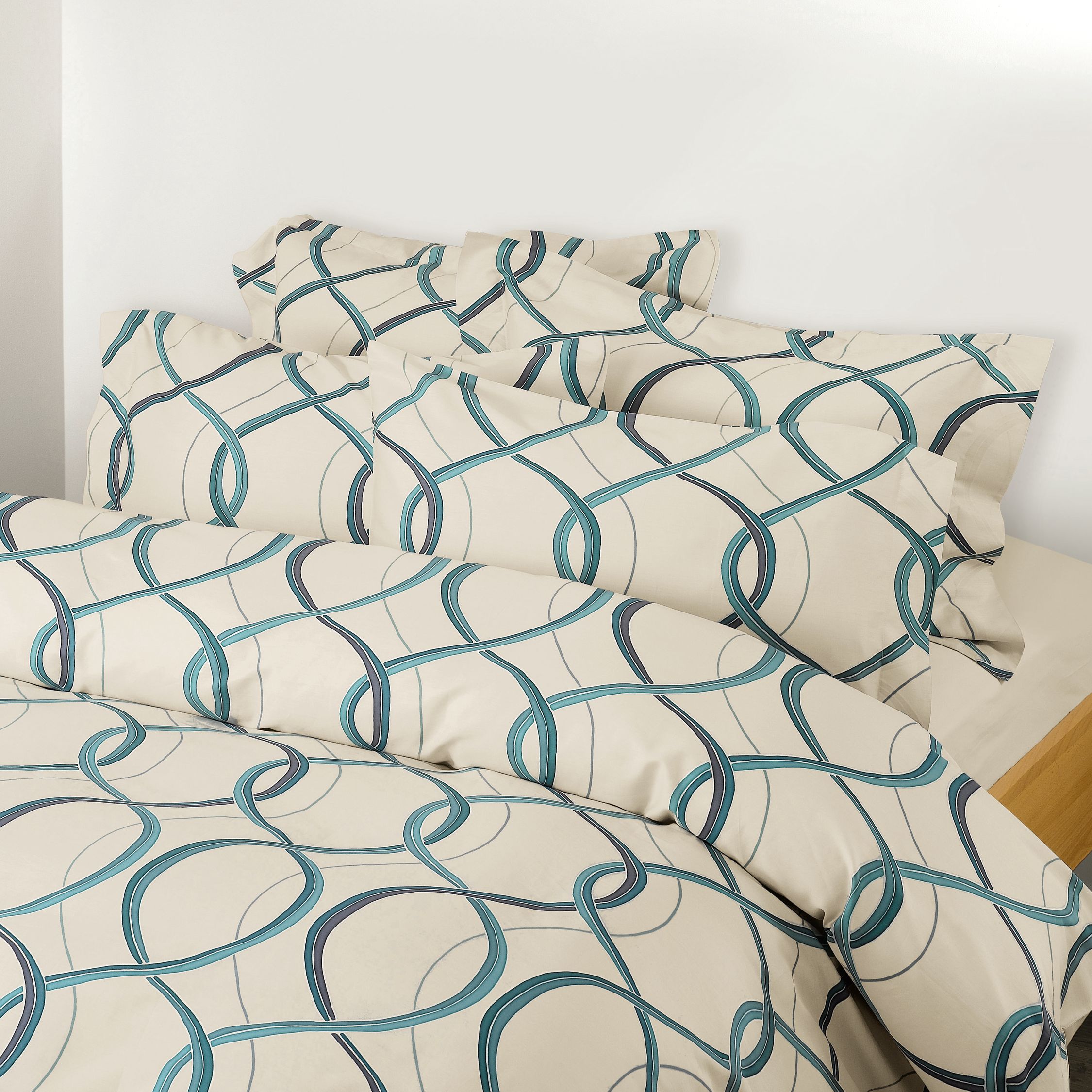 John Lewis Current Duvet Cover, Teal, Kingsize