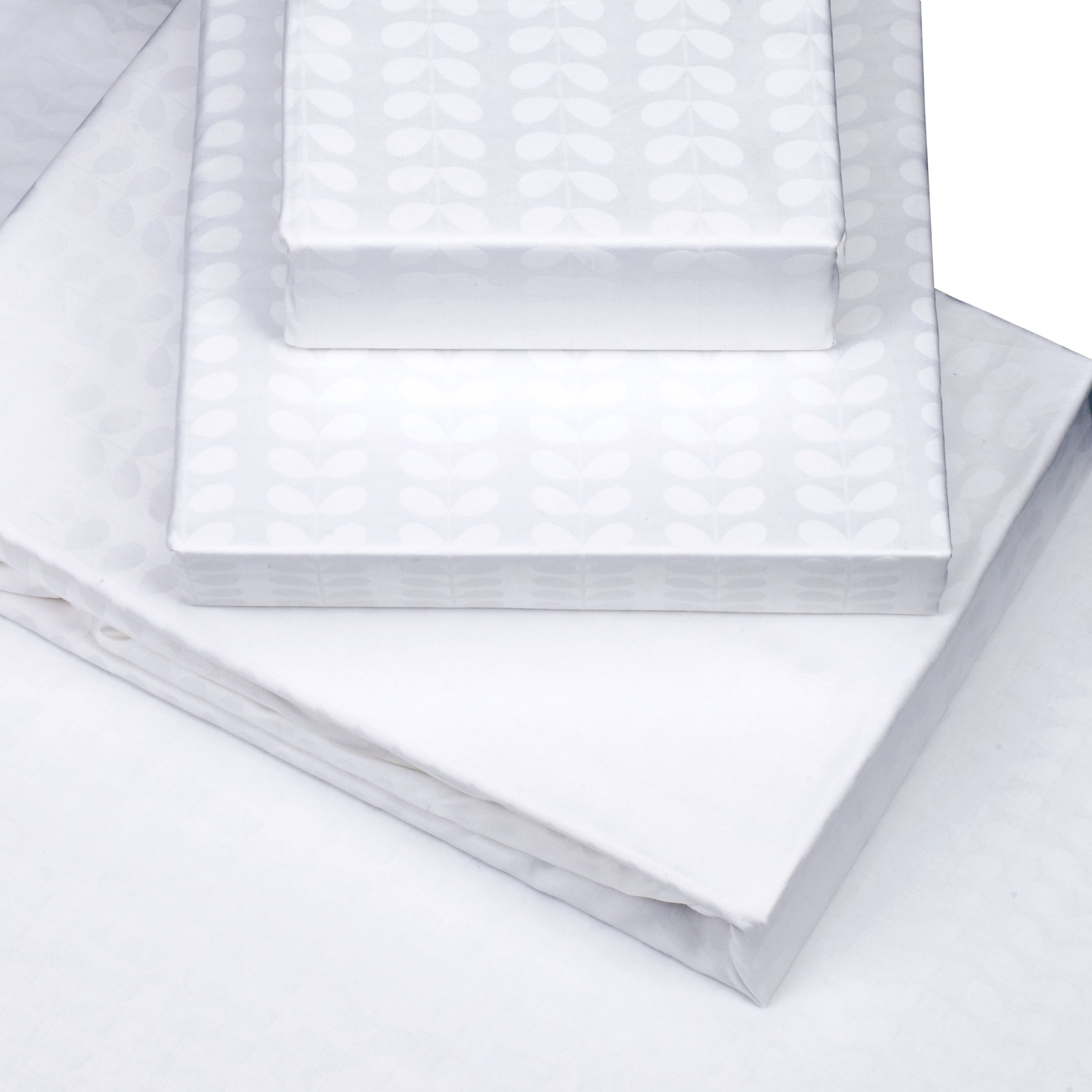 Orla Kiely Tiny Stem Flat Sheets, White