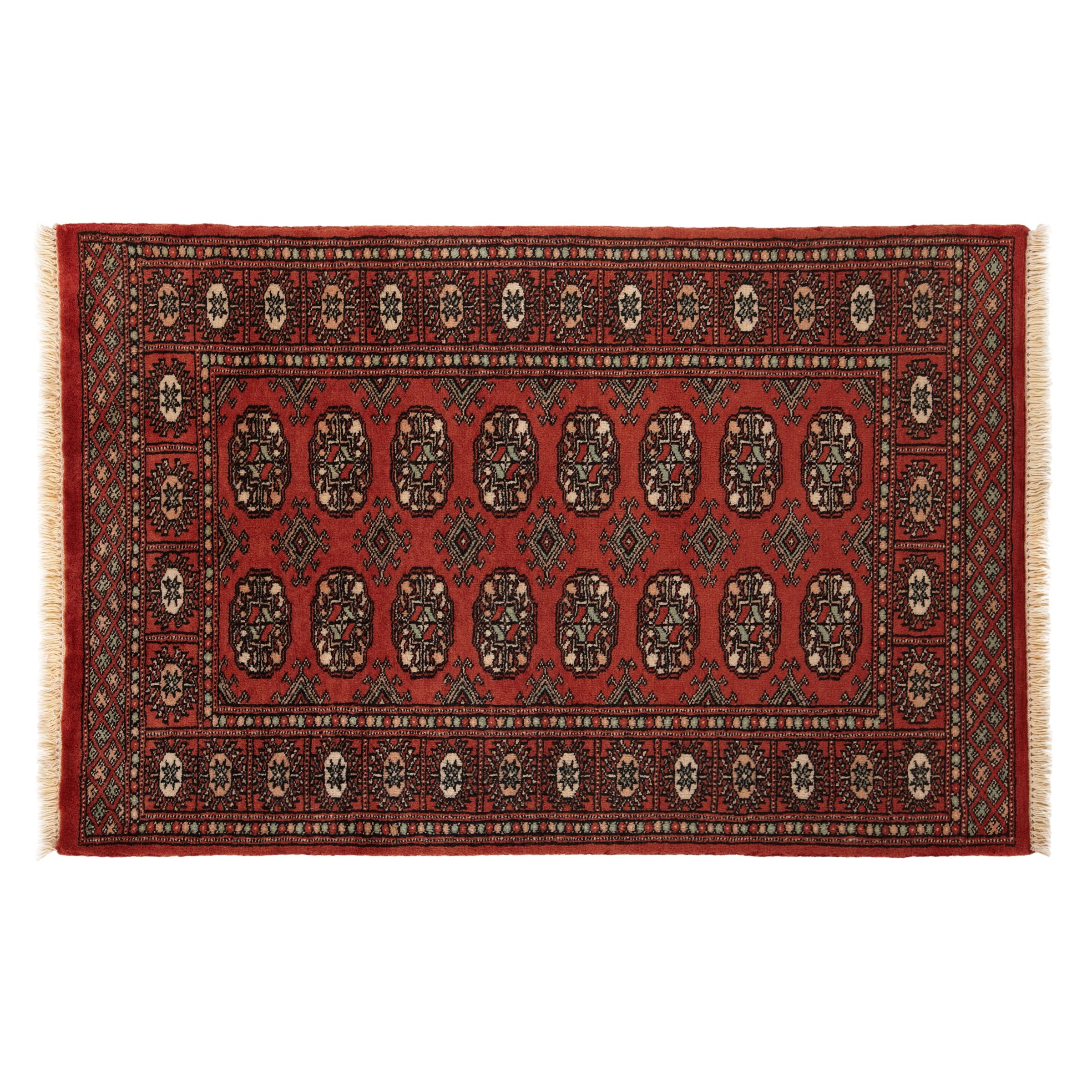 Pakistani Bokhara Rug Terracotta L91 x W61cm