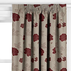 John Lewis Coded Flower Pencil Pleat Curtains,