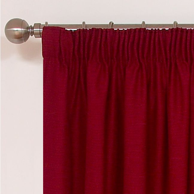 John Lewis Brighton Pencil Pleat Curtains, Red