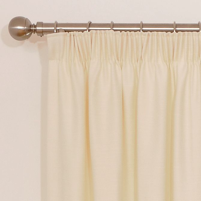 Brighton Pencil Pleat Curtains, Oyster