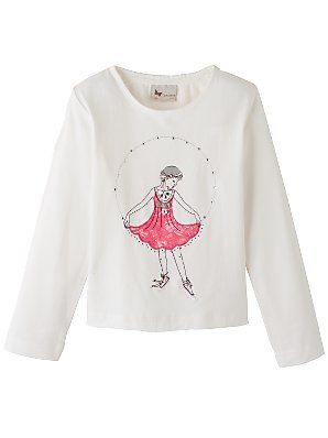 3D Dancer Girl T-Shirt, Cream, 11