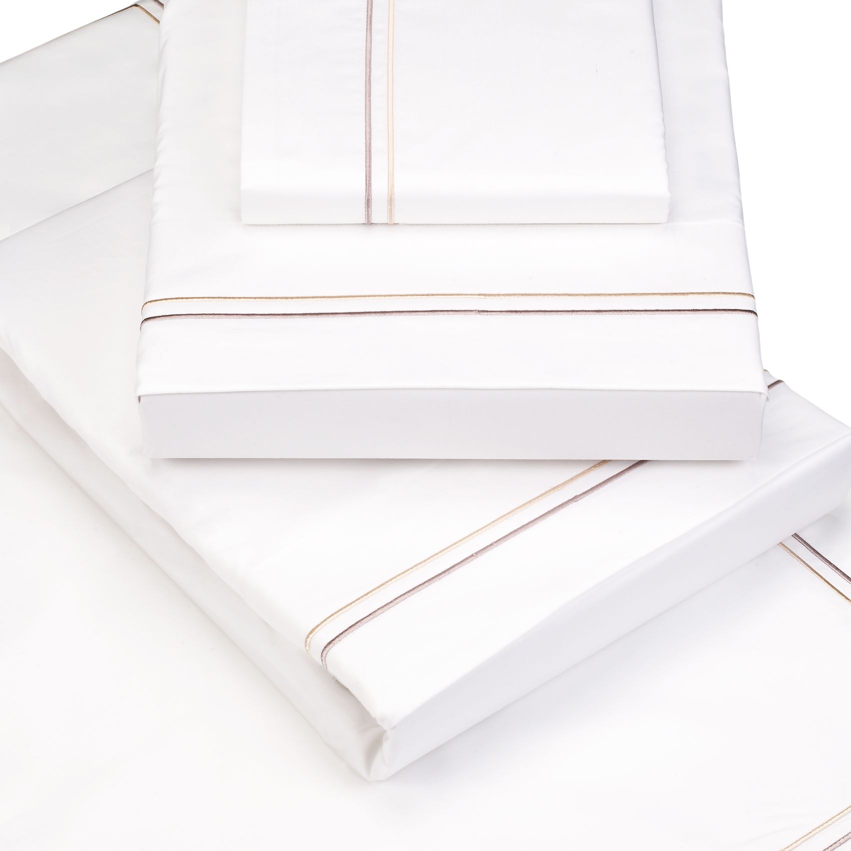 Neisha Crosland Collection Nimbus Flat Sheets, White