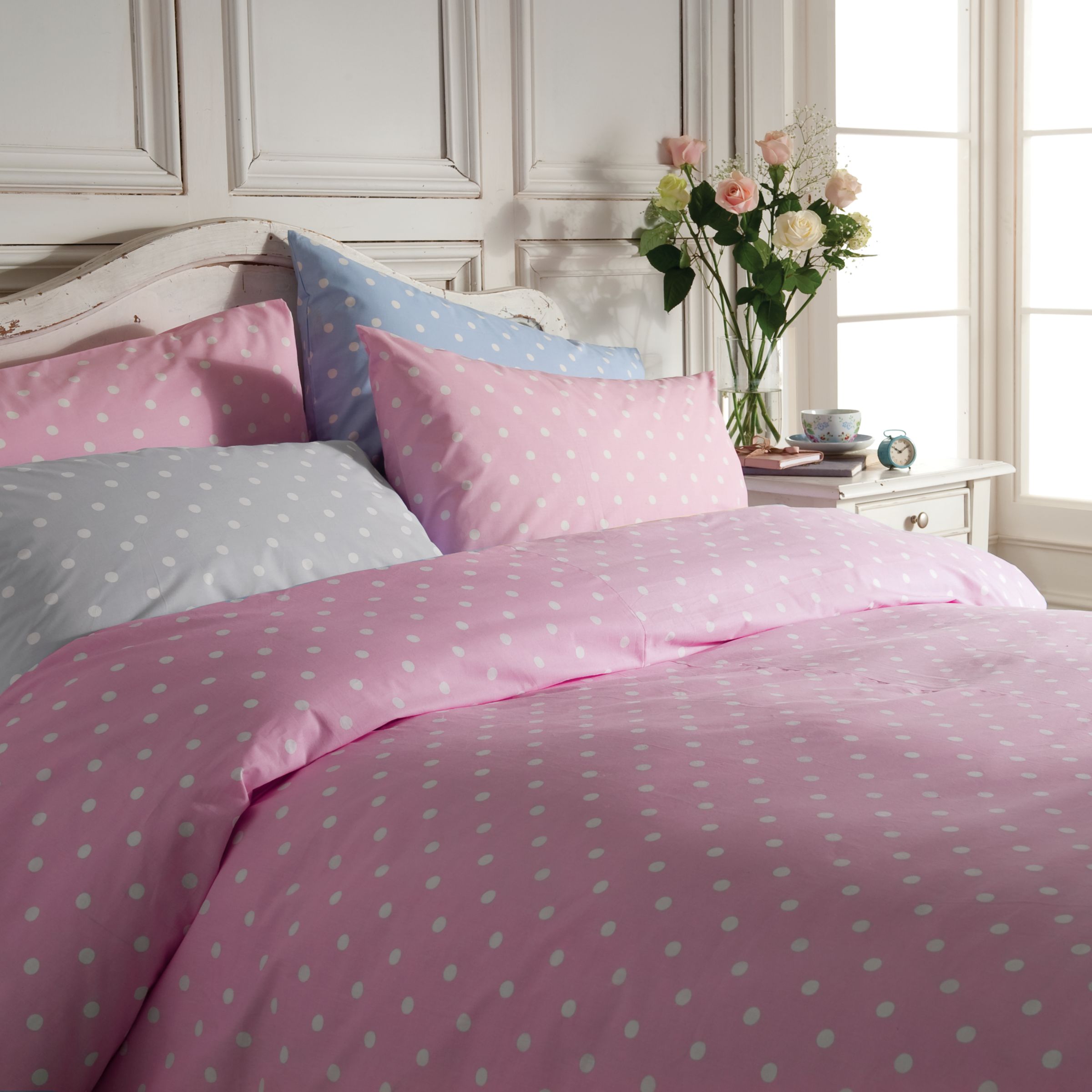 Cath Kidston Large Spot Duvet Cover, Pink /