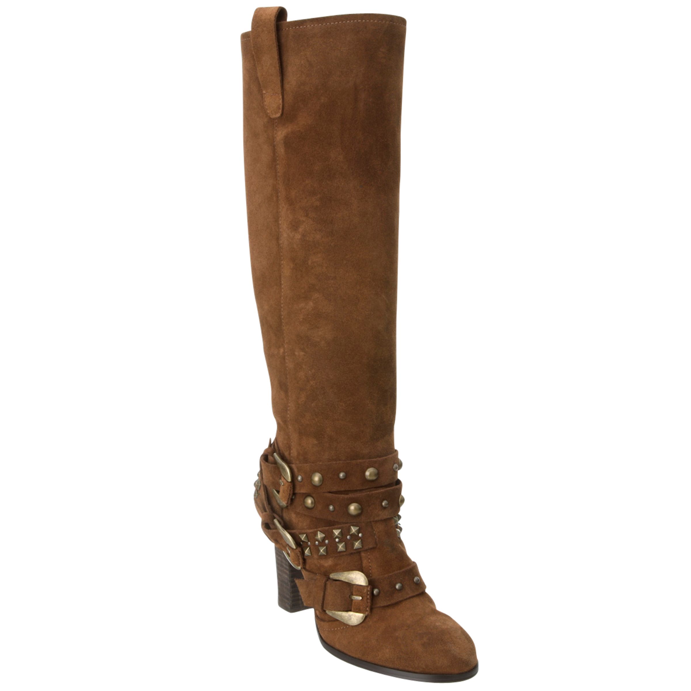 Bertie Primrose Buckle Detail Boots, Tan