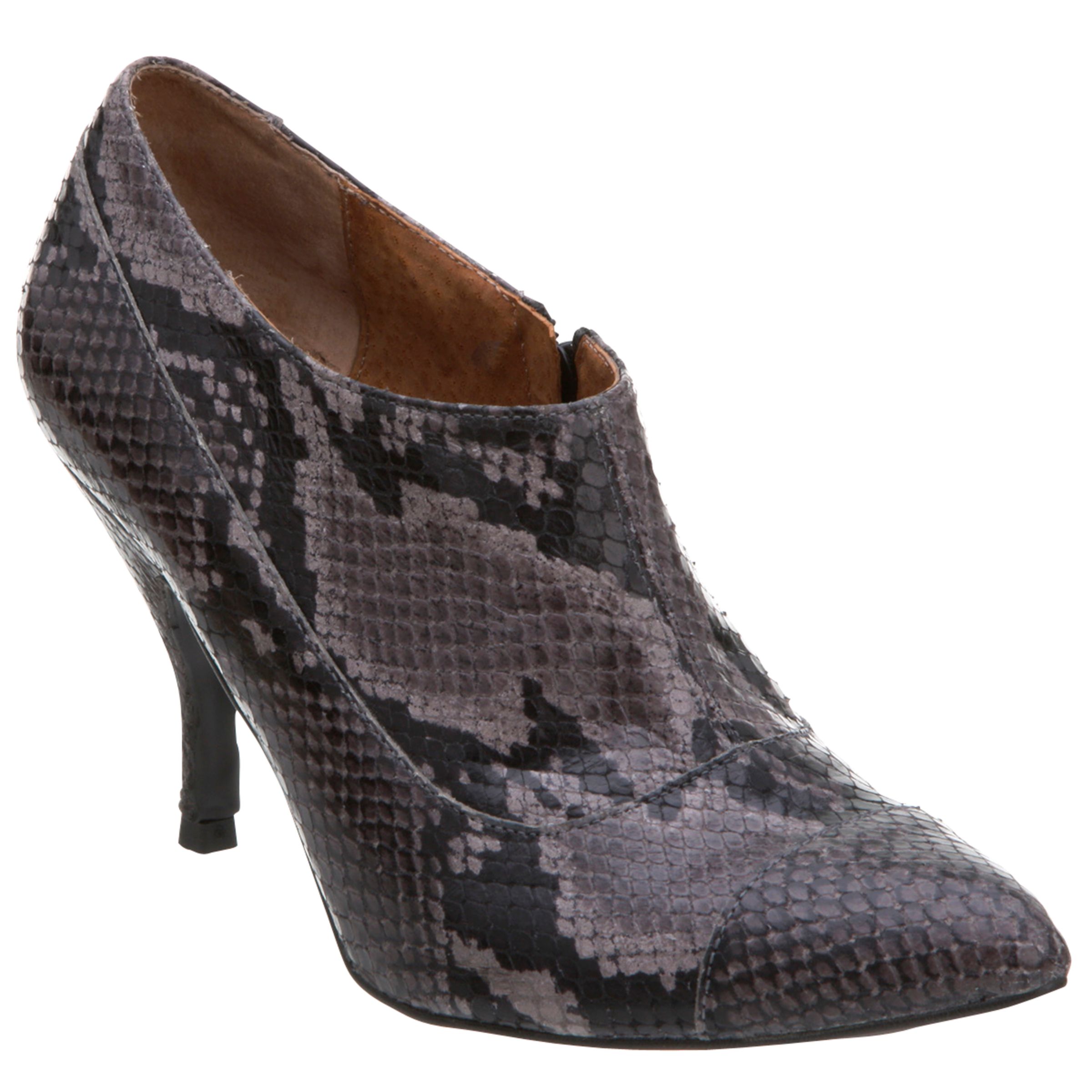 Bertie Totteridge Snake Print Shoe Boots, Black