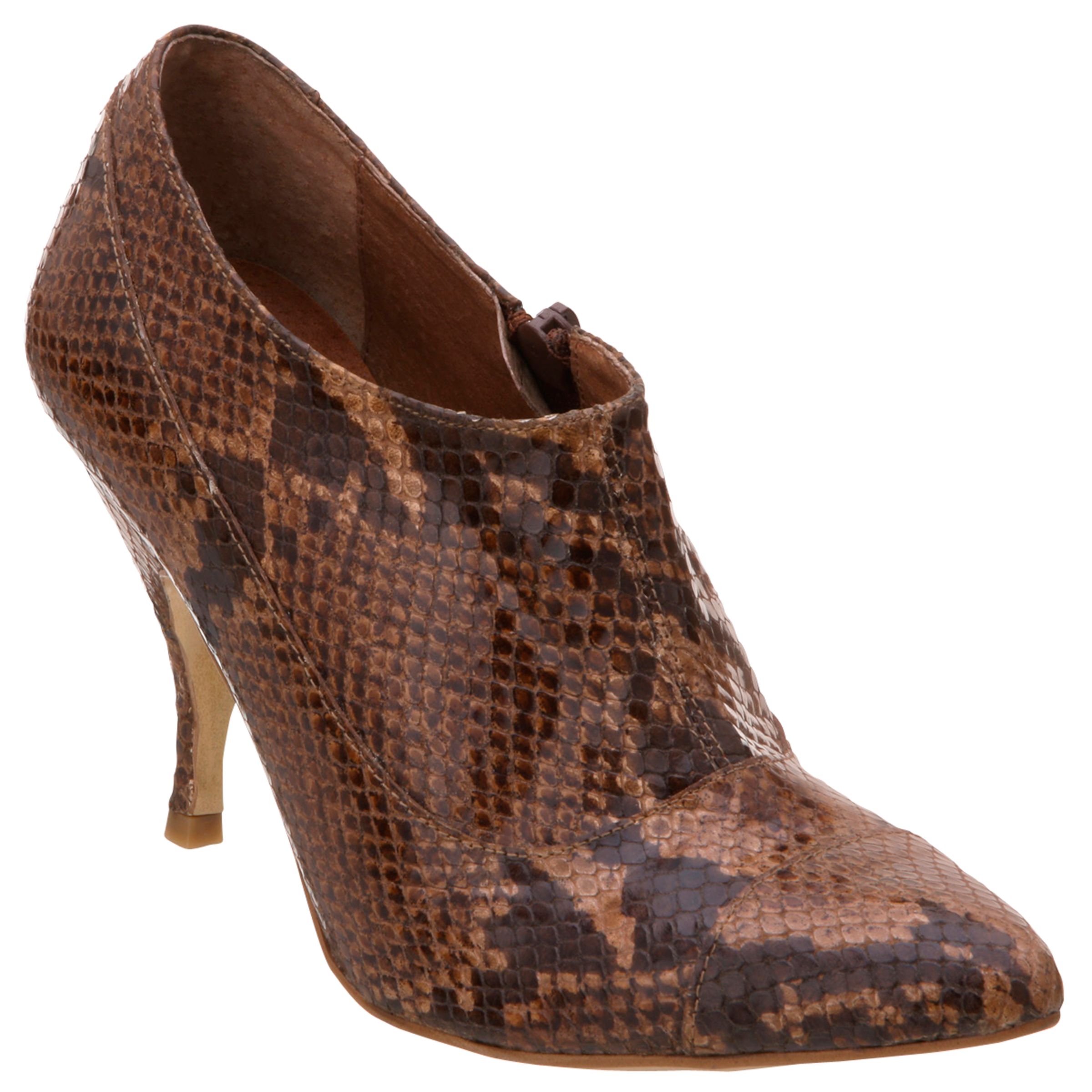 Bertie Totteridge Snake Print Shoe-boot, Camel