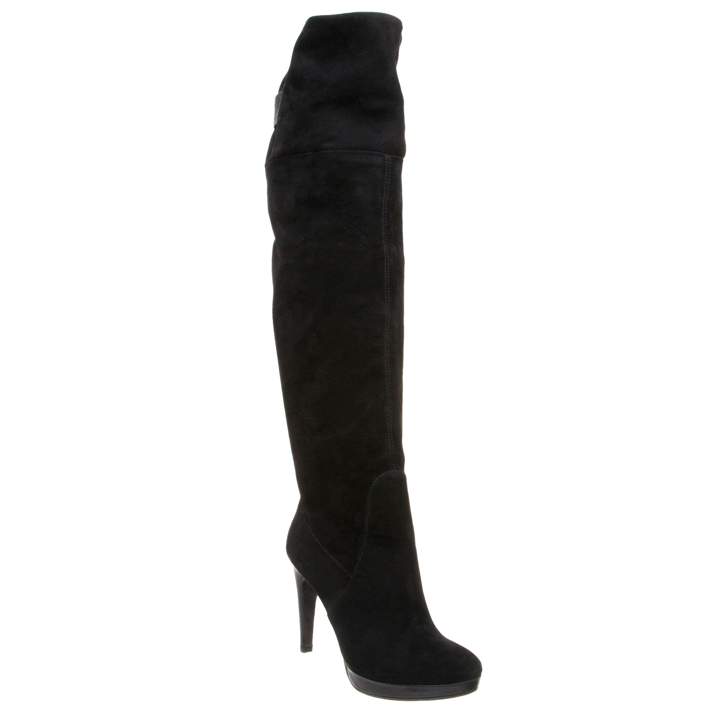 Pied A Terre Roswell Slouchy Cuff Over The Knee Boots, Black at John Lewis