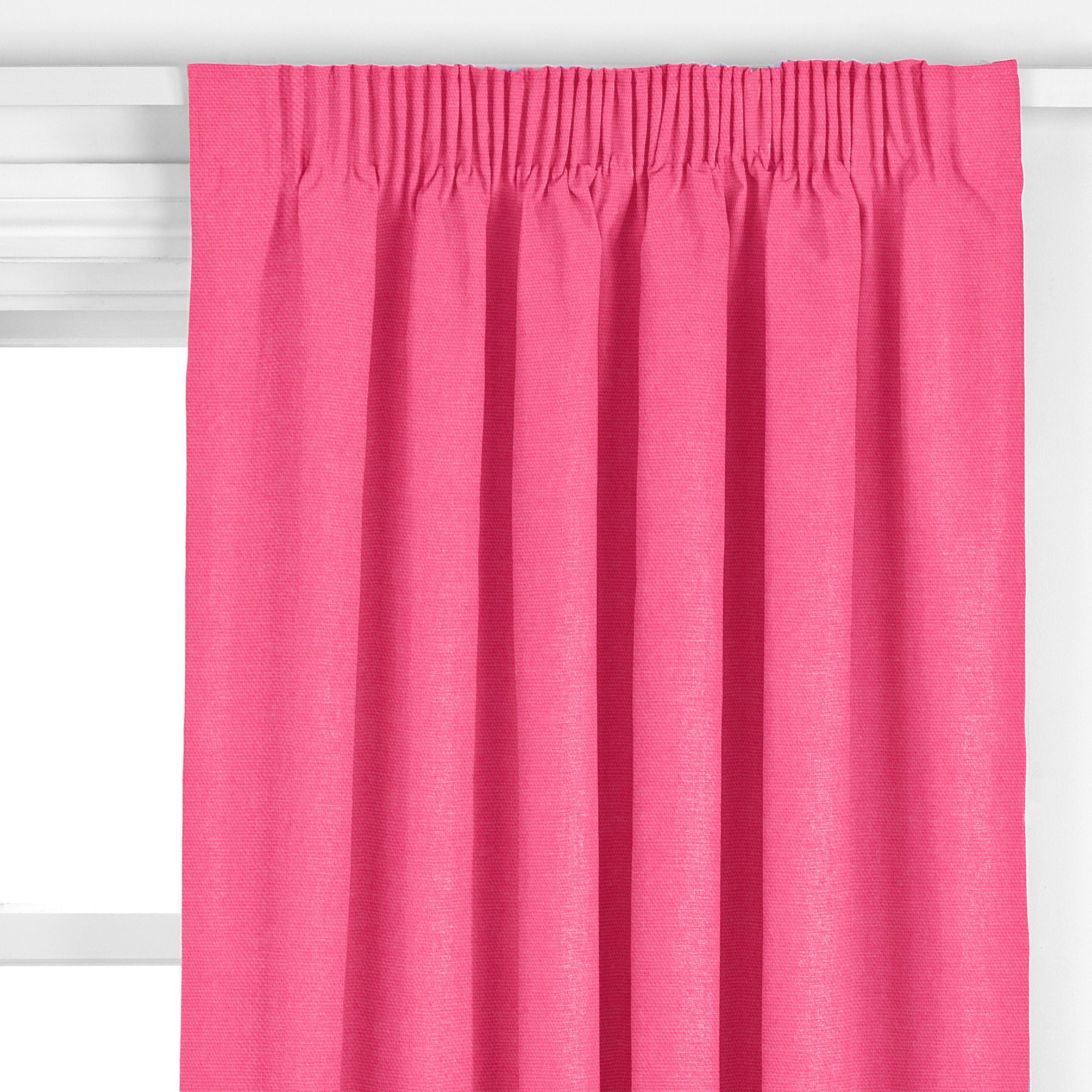 John Lewis Plain Cotton Pencil Pleat Curtains,