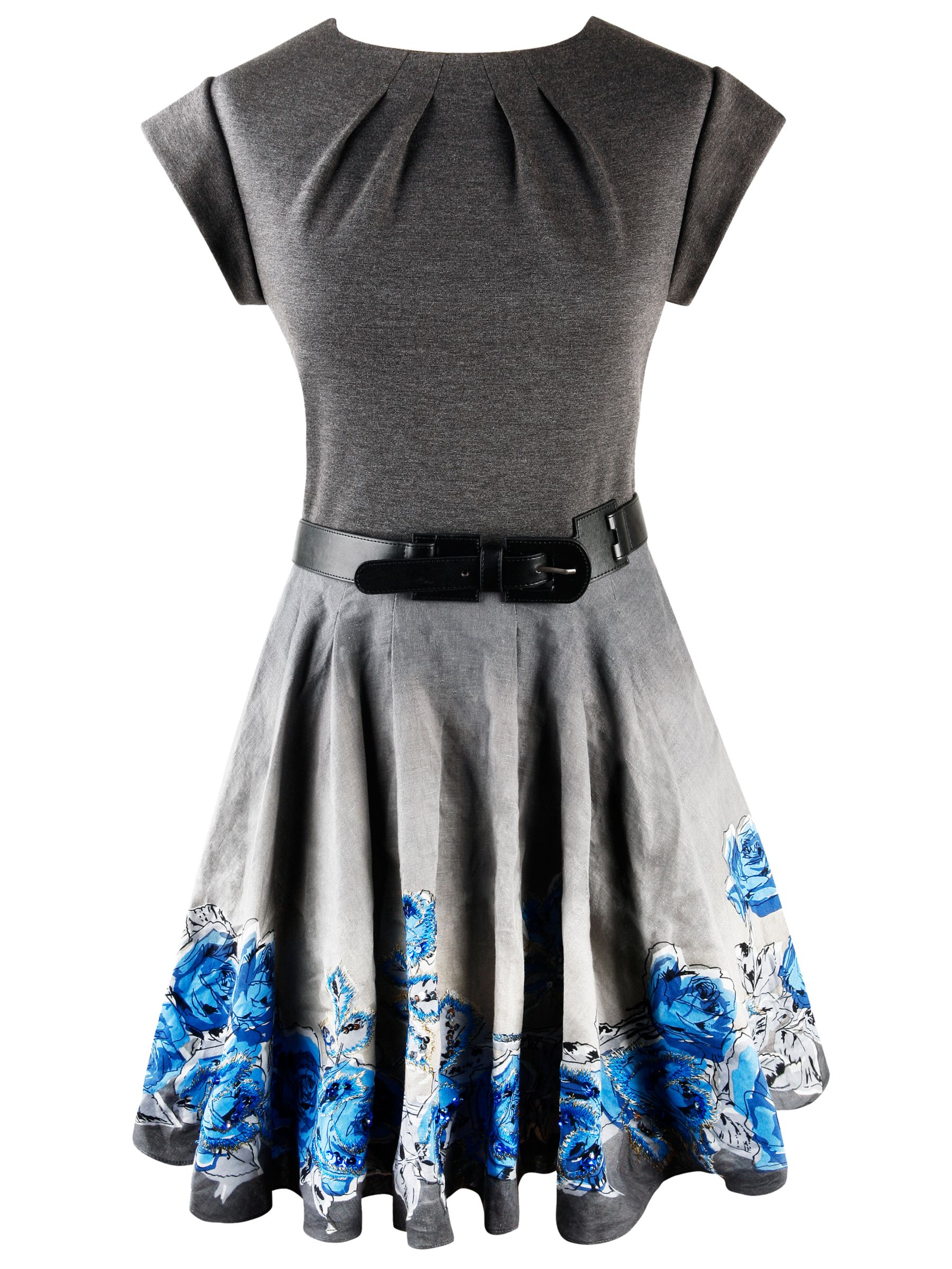 Buy Jesire Rose Print Dress, Grey online at JohnLewis.com - John Lewis