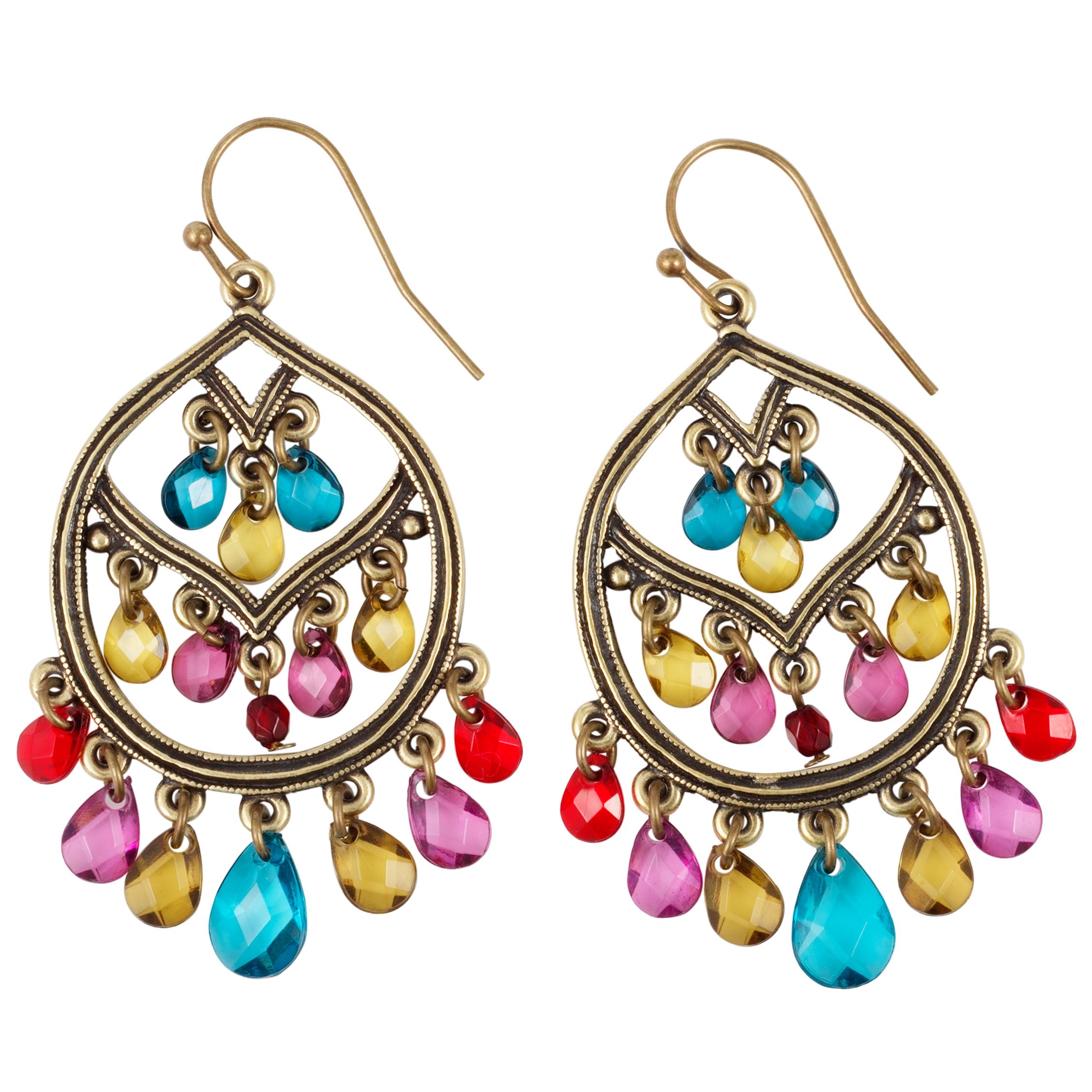 1928 Chandlier Earrings Multicoloured