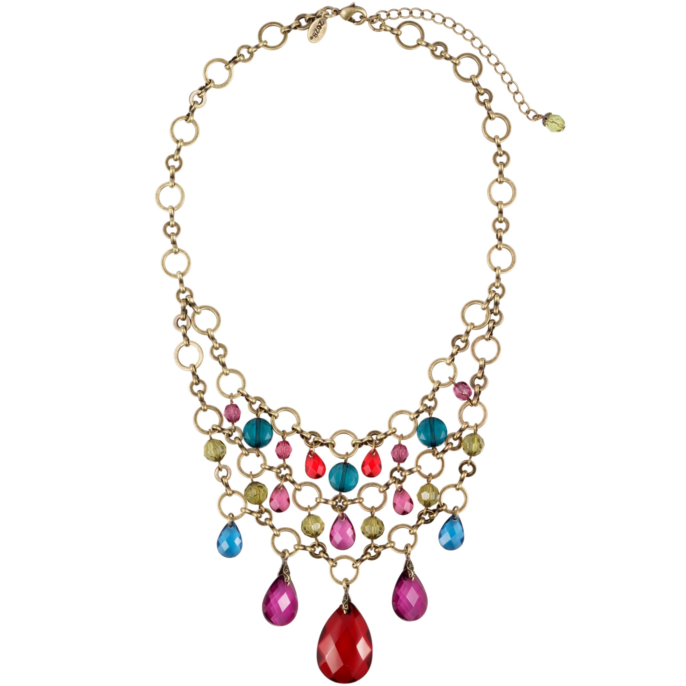 1928 Multi Drop Circle Necklace