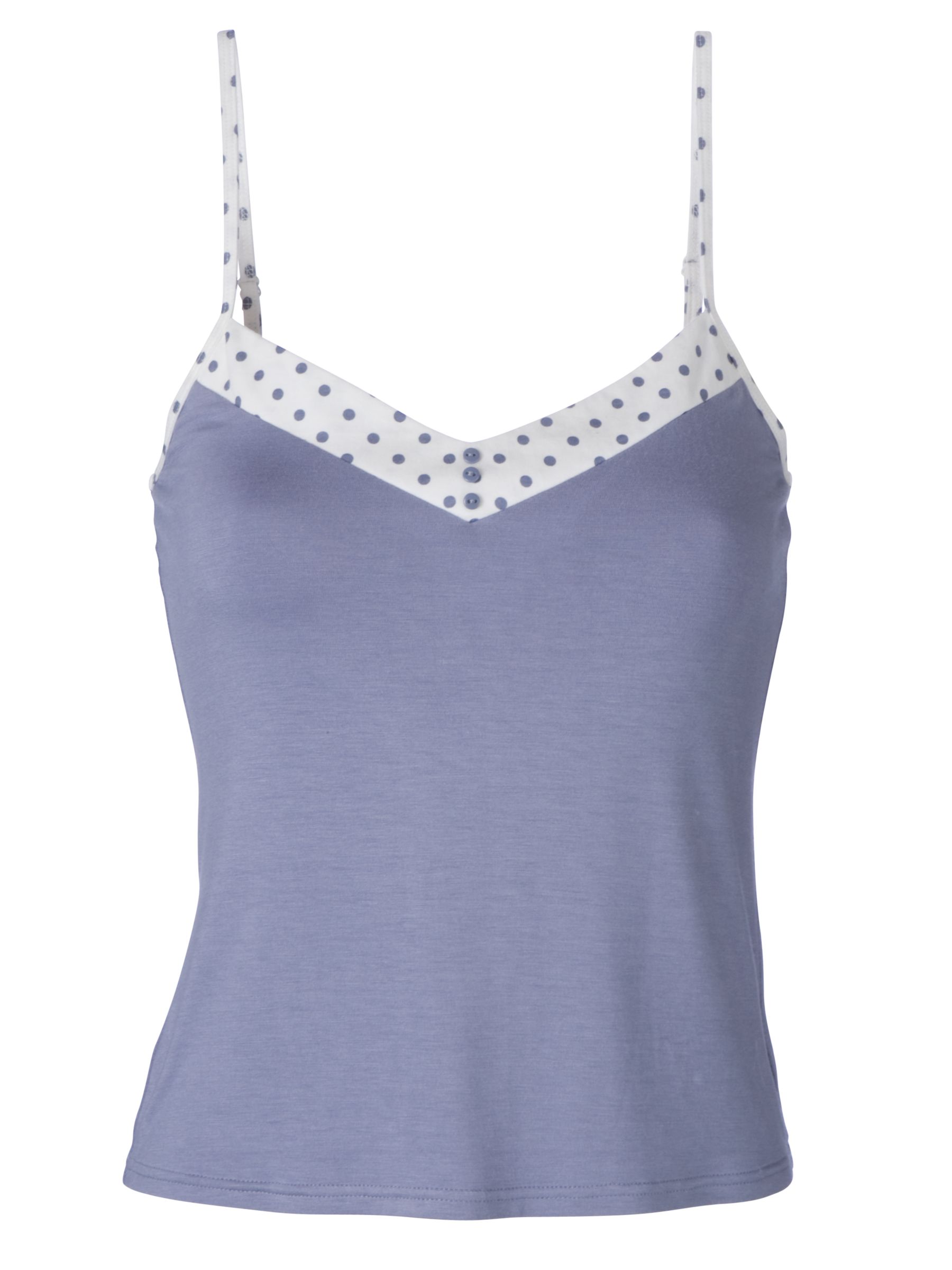 John Lewis Miranda Cami with Spot Trim, Blue