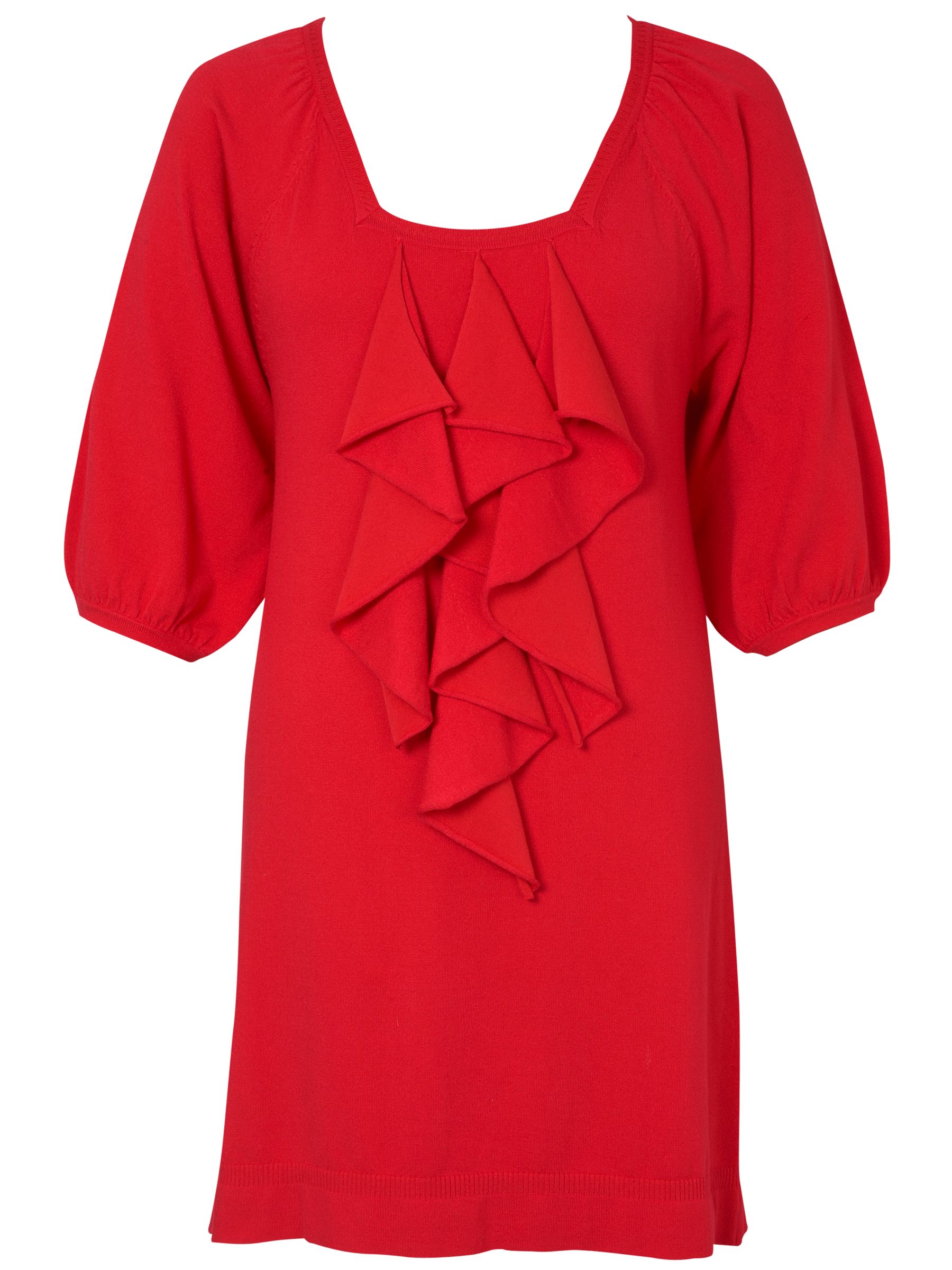  Coast Finlay Frill Dress, Red £45 Special Purchase Price on Womens Clothes for a Limited Time from John Lewis